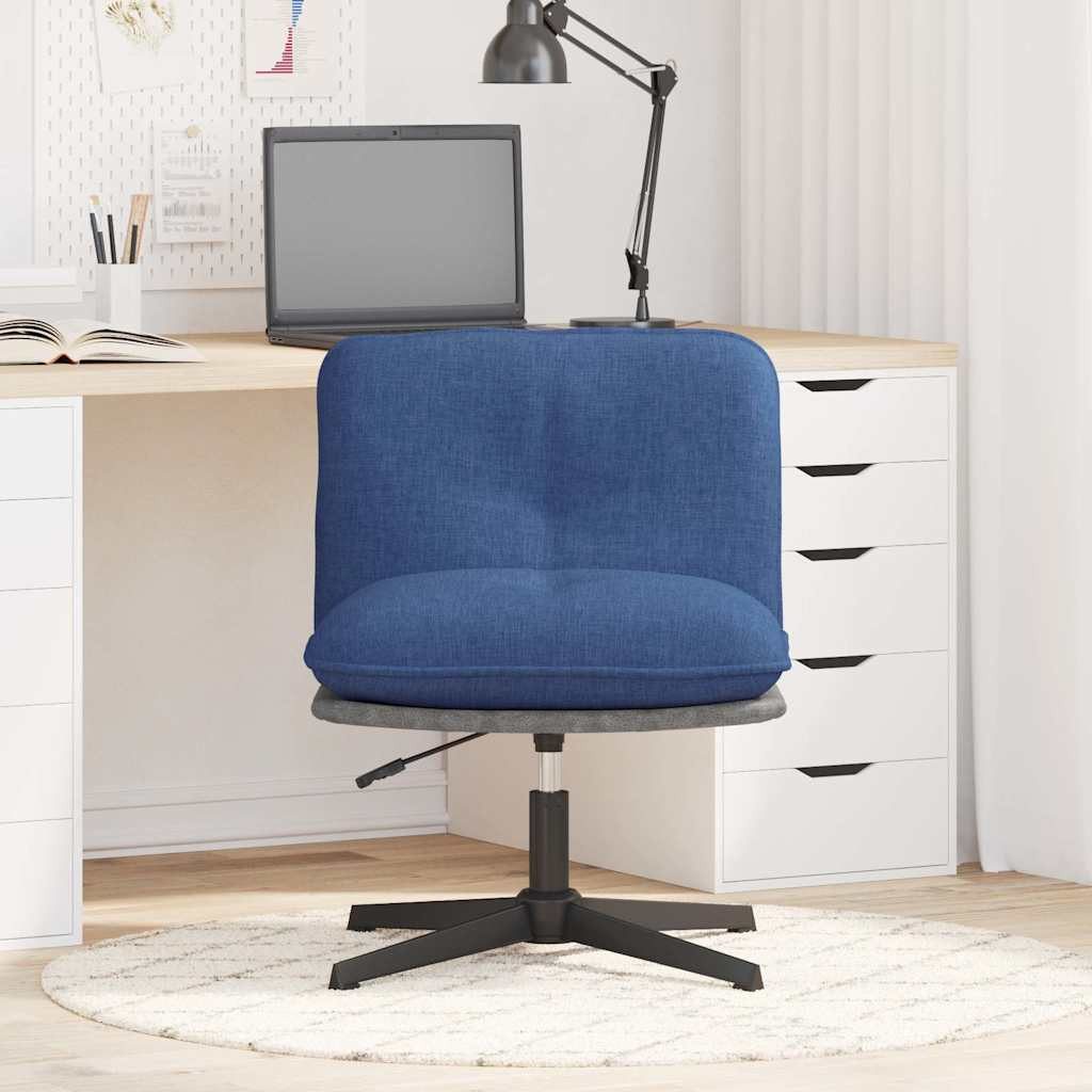 vidaXL Stuhl Bürostuhl Drehbar Blau Stoff (1 St)