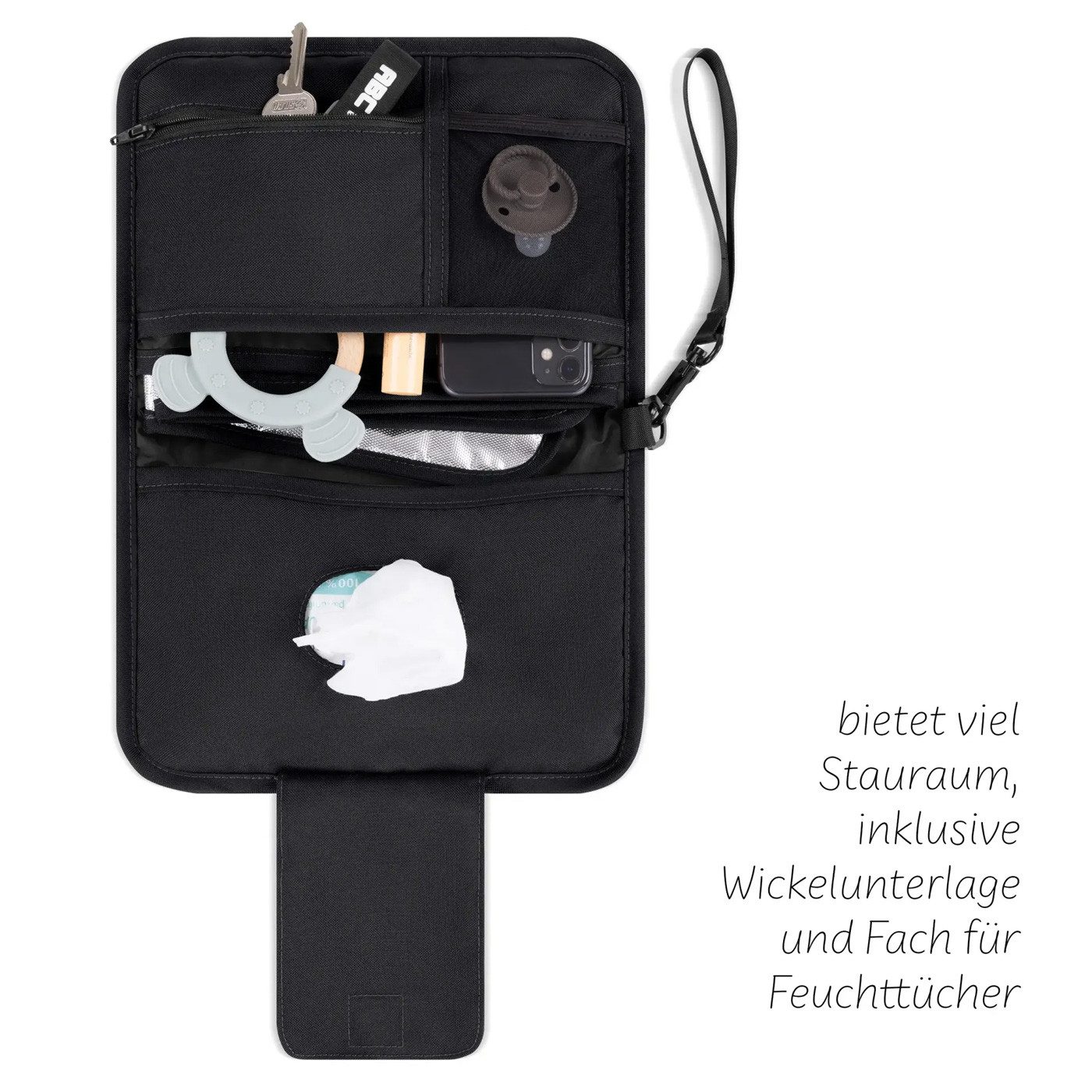 ABC Design Wickeltasche Wickelorganizer Multi, Modell 2025, Farbe: Coal