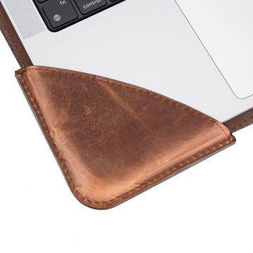 Solo Pelle Laptop-Hülle Ledertasche für das MacBook Pro 15 + 16 Zoll Lederhülle Case Hülle Münich für das Apple MacBook Pro Sleeve 40,6 cm (16 Zoll)