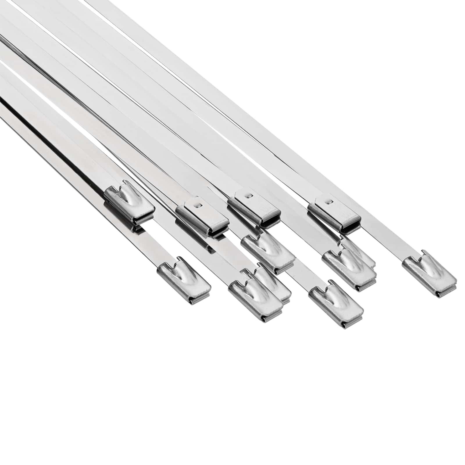 vidaXL Kabelbinder Kabelbinder 12 stk. 4,6 x 300 mm Silber (12-St)