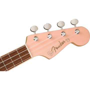 Fender Ukulele, Fullerton Jazzmaster Uke Shell Pink - Konzert Ukulele