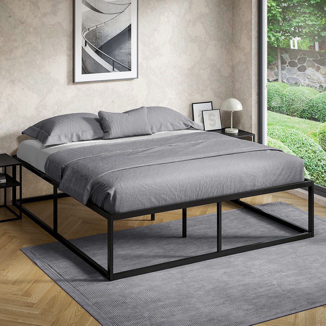 skølm Bettgestell Bragi inkl. Lattenrost (45 cm hoch), Metallbett 180x200 cm, auch verfügbar in 140x200