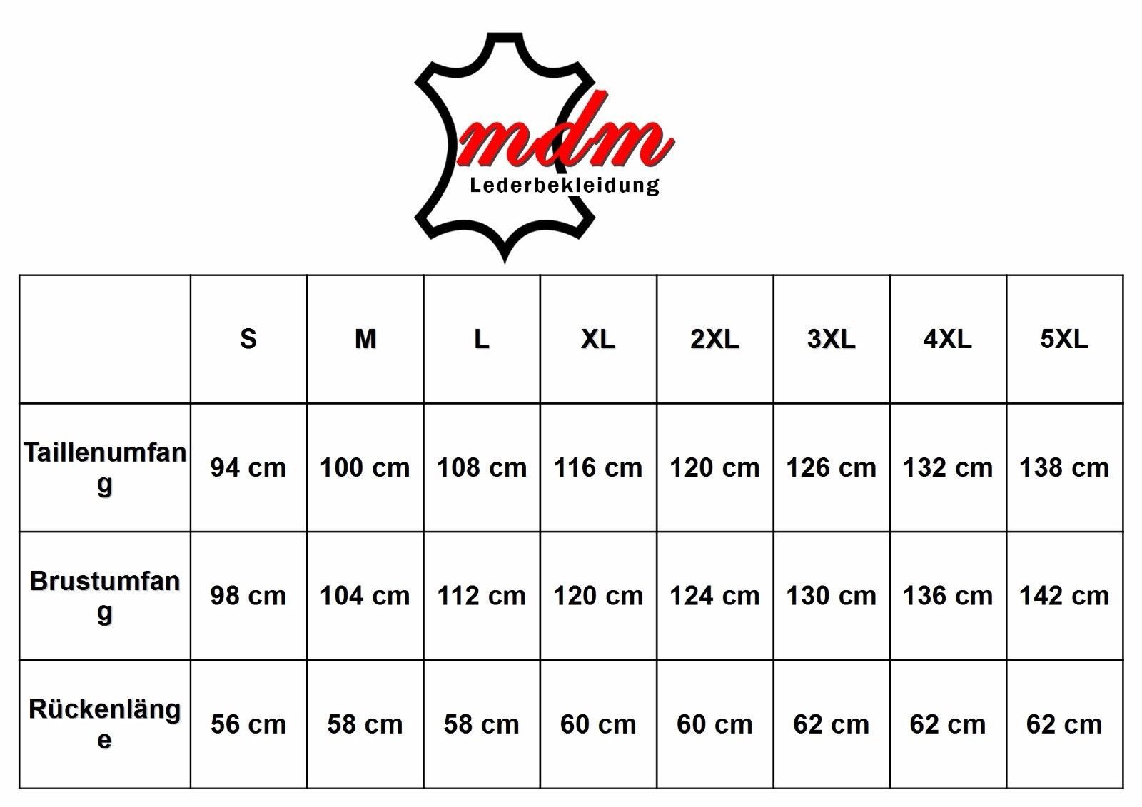 MDM Lederweste Conchos Chopper Lederweste in schwarz Western Lederweste