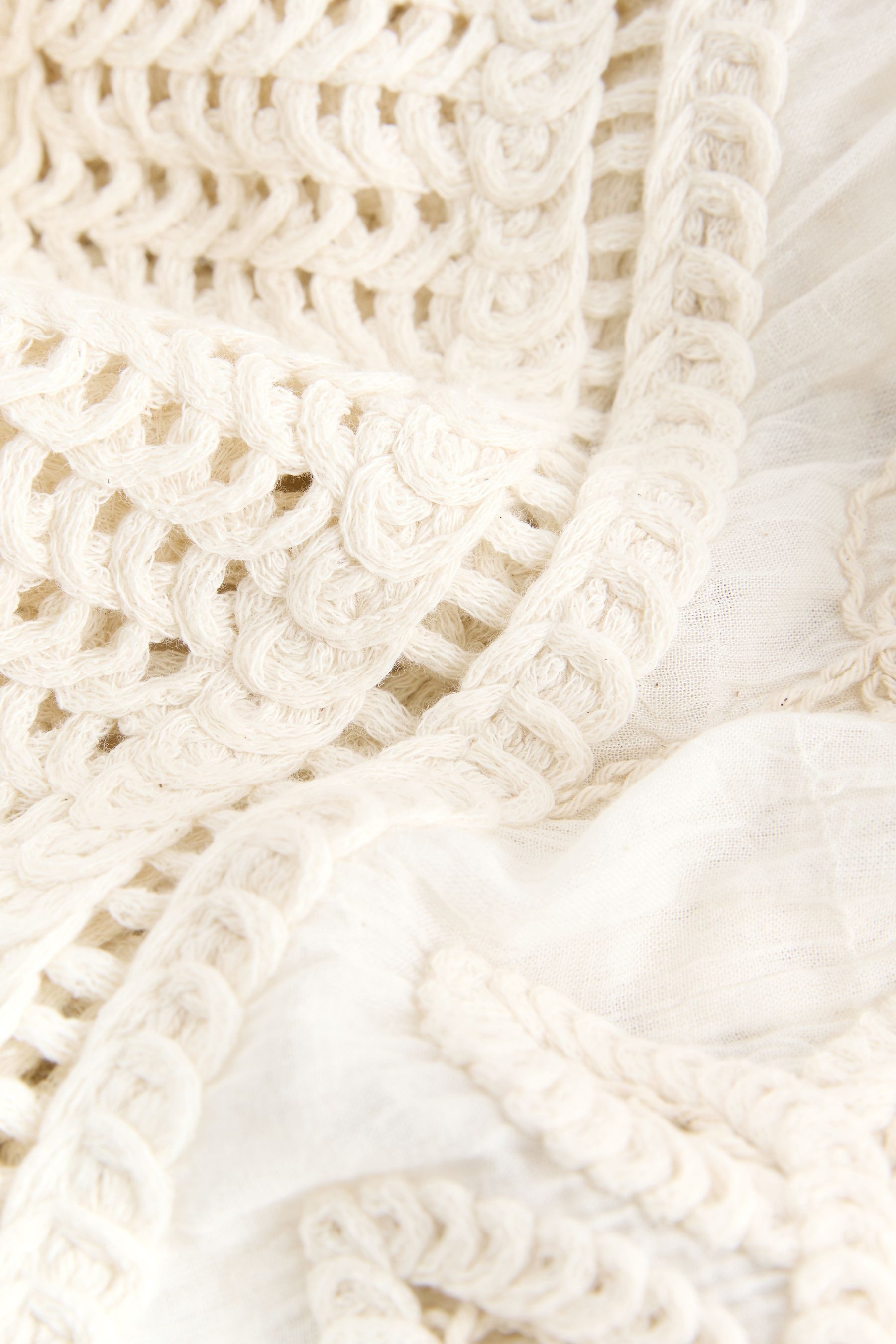 Next Strickjacke Gehäkelter Kurzarm-Cover-up (1-tlg) günstig online kaufen