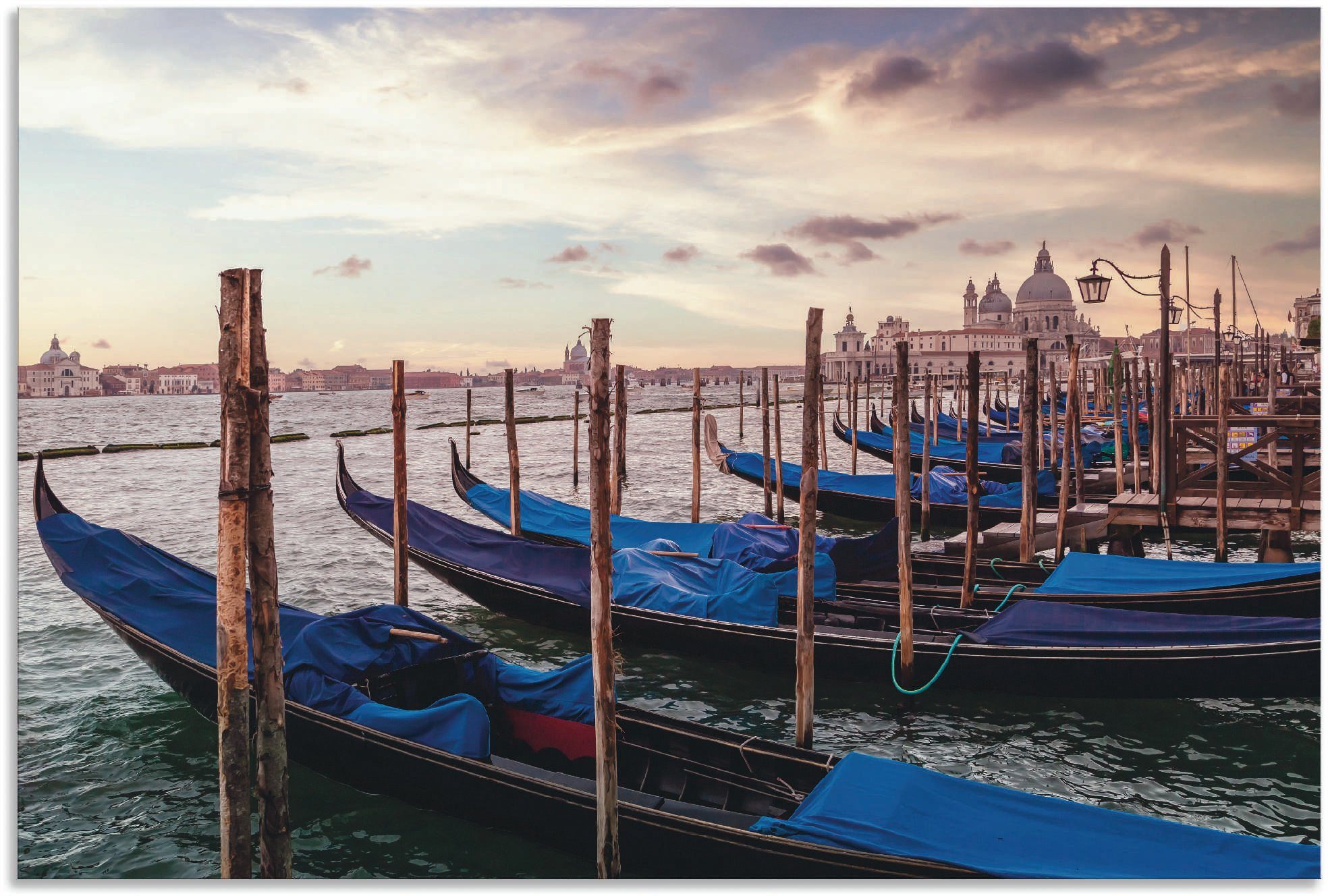 St), in Größen Booten Schiffen Alubild, Wandbild Artland Venedig versch. (1 Wandaufkleber als oder Poster Gondeln, Leinwandbild, von Bilder &