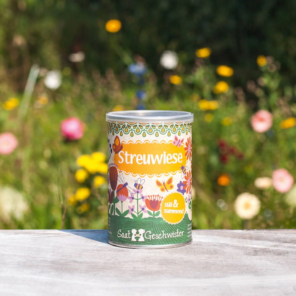 Blumensamen Streuwiese ""Süß & Summend"" - Nektarreiche Blumenmischung für Bien