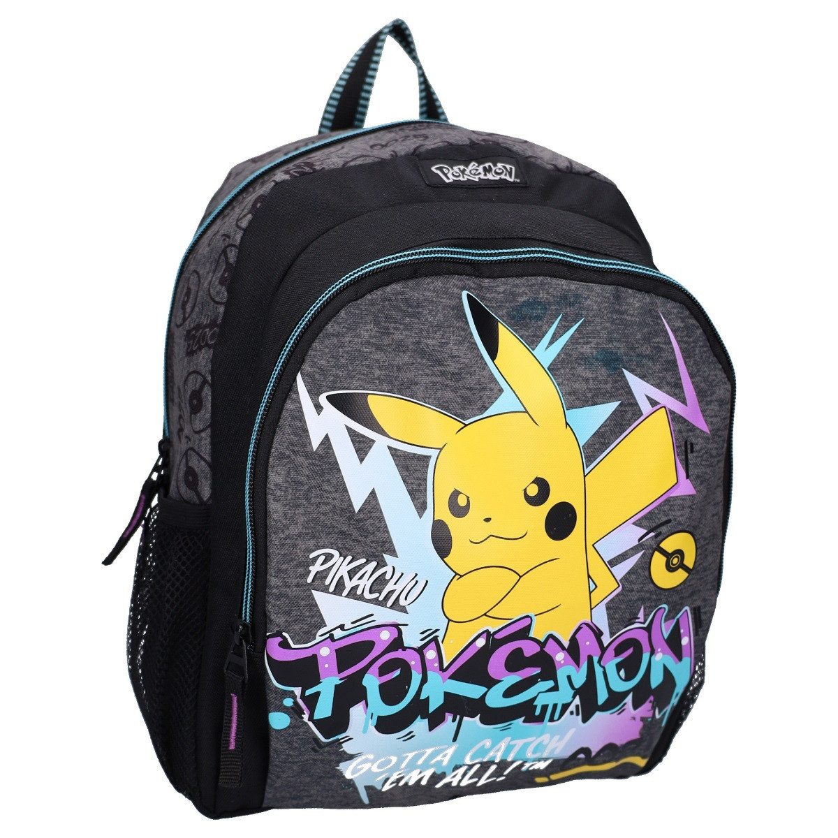 POKÉMON Kinderrucksack Ready For Battle Schulranzen Tagesrucksack mit Frontfach