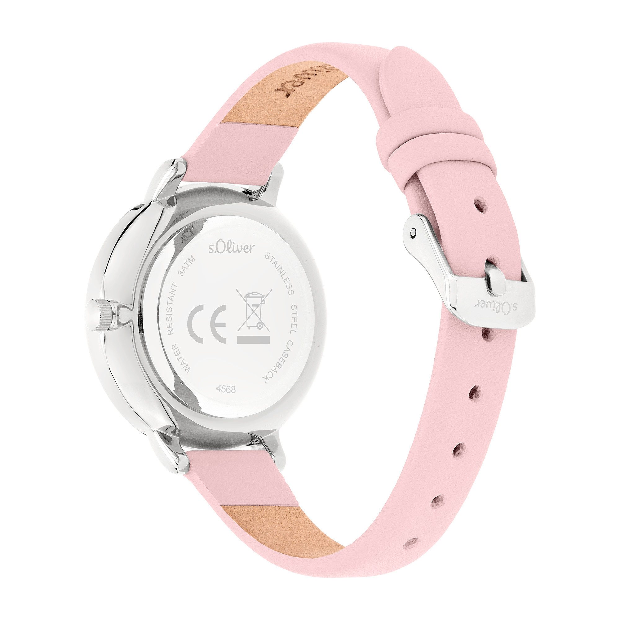 s.Oliver Quarzuhr Lovely Time SO-4568-LQ, Armbanduhr, Damenuhr, analog