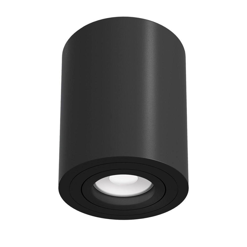 Maytoni Deckenspot Spot Alfa in Schwarz GU10 rund, keine Angabe, Leuchtmittel enthalten: Nein, warmweiss, Deckenstrahler, Deckenspot, Aufbaustrahler | Deckenstrahler