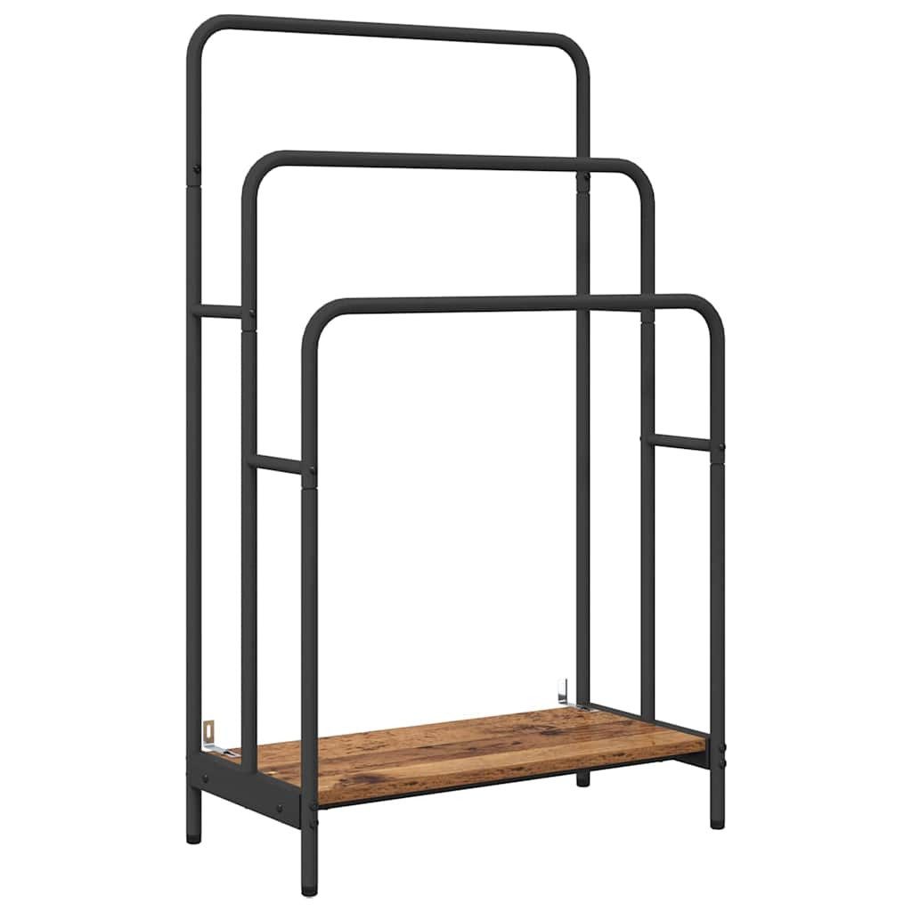 vidaXL Garderobe Kleiderständer Altholz 60 x 30 x 1005 cm Holzwerkstoff