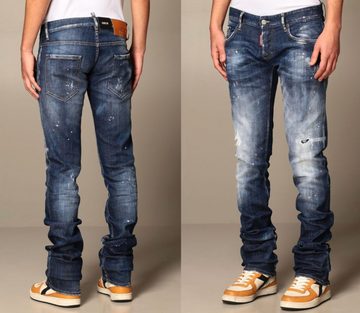 Dsquared2 5-Pocket-Jeans DSQUARED2 JEANS SHARPEI DISTRESSED PAINTED Denim 5 Pocket Pants Hose T