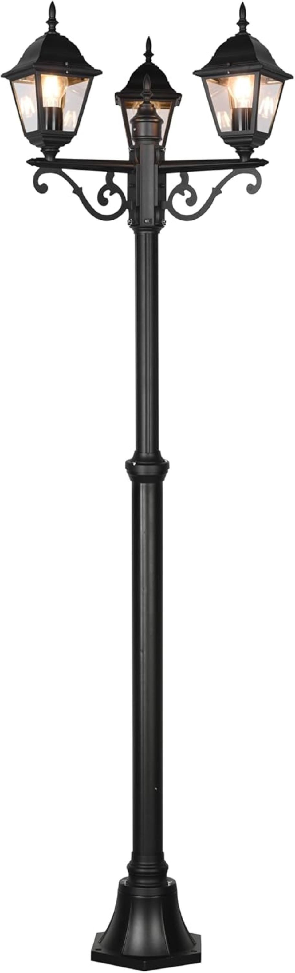 lightling Außen-Stehlampe Lioba, ohne Leuchtmittel, IP44 Outdoor, Pfosten, 3-flammig
