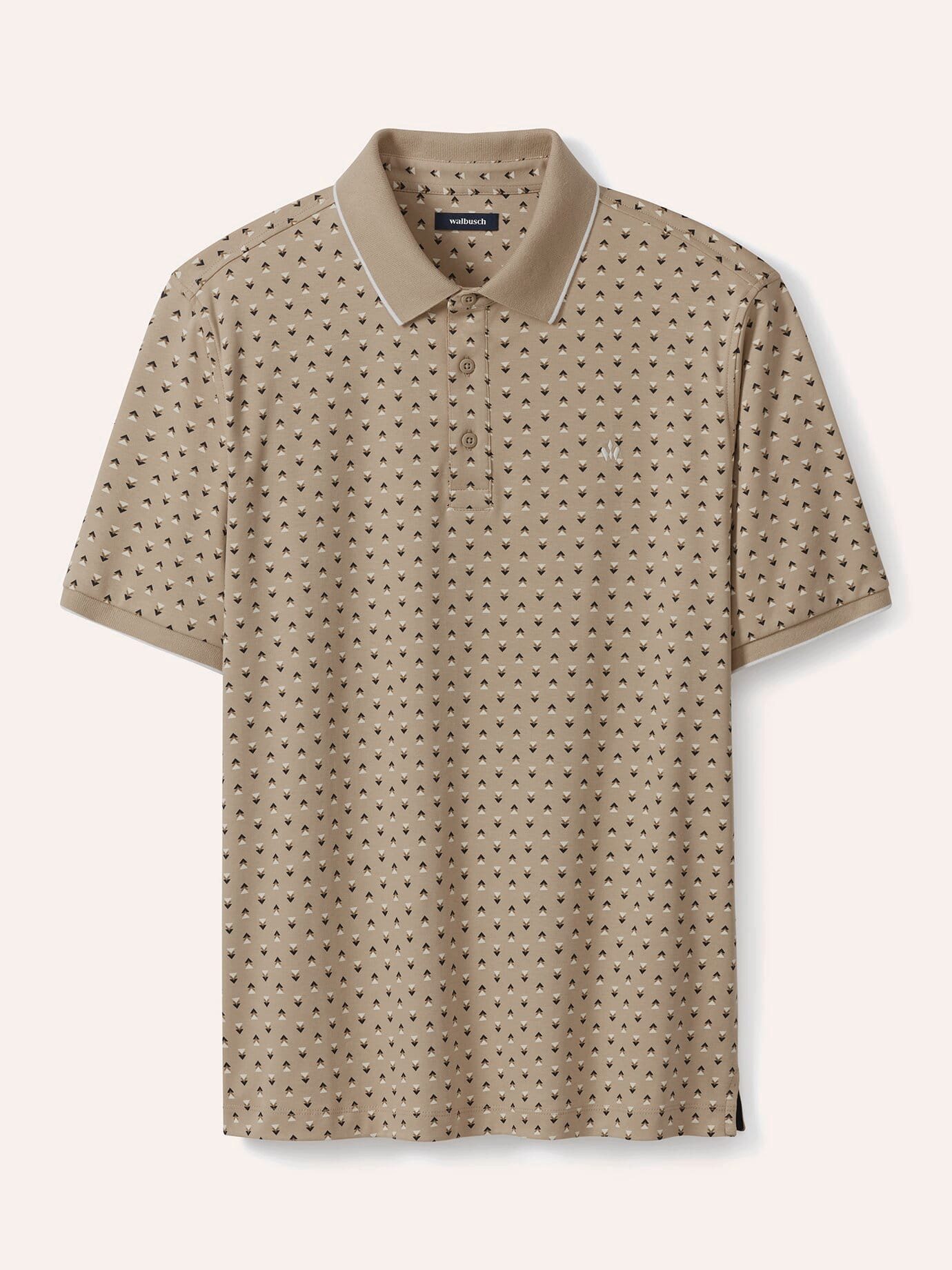 Walbusch Poloshirt Herren Interlock Polo Kurzarm Baumwolle Pflegeleicht, atmungsaktiv, Flachstrickkragen, Seitenschlitze