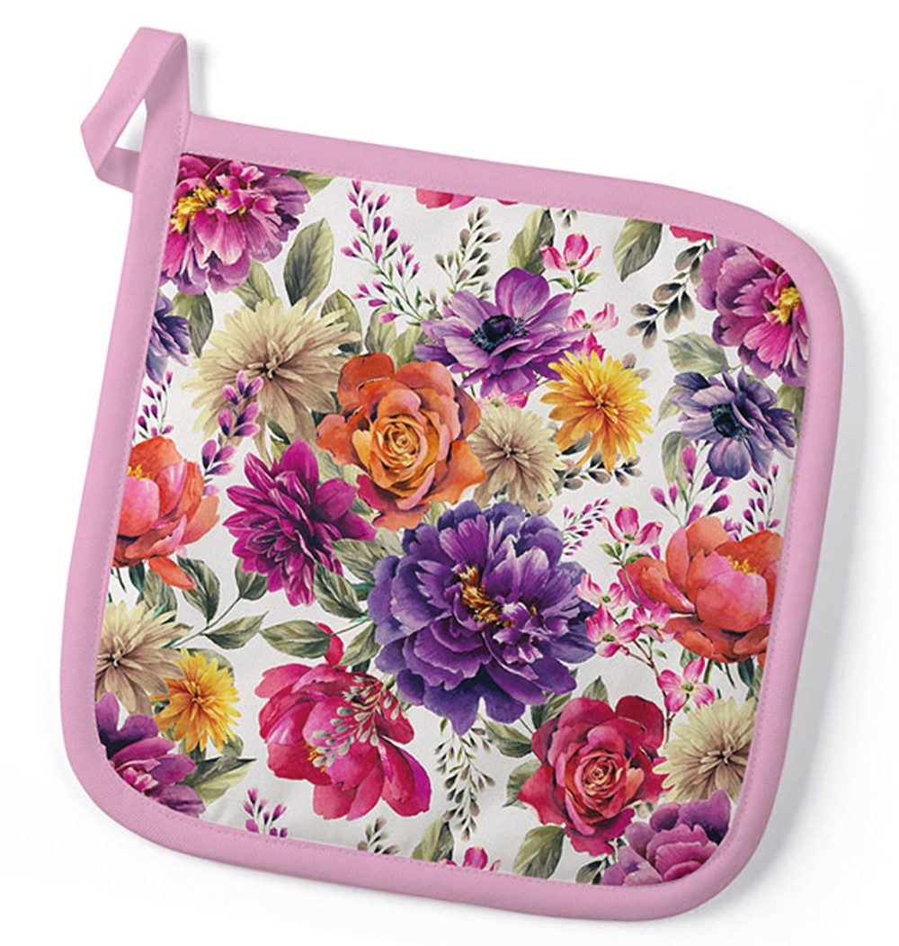 Ambiente® Topflappen Anne, (1-tlg., 1-teilig), hitzebeständig wattiert Pfannen Untersetzer ca.20x20cm