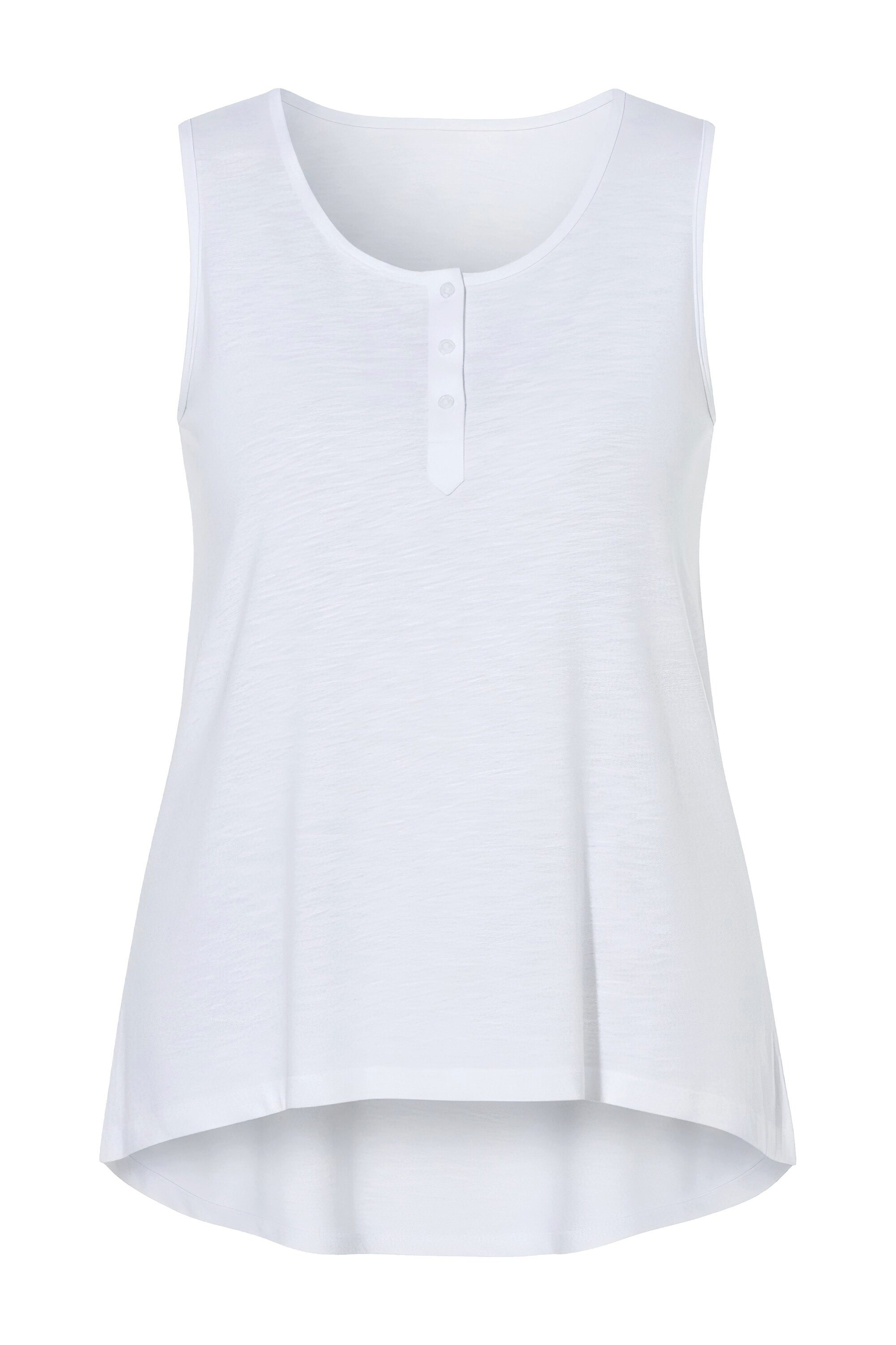 Angel of Style Longtop Jersey-Top A-Linie Flammjersey Knopfleiste
