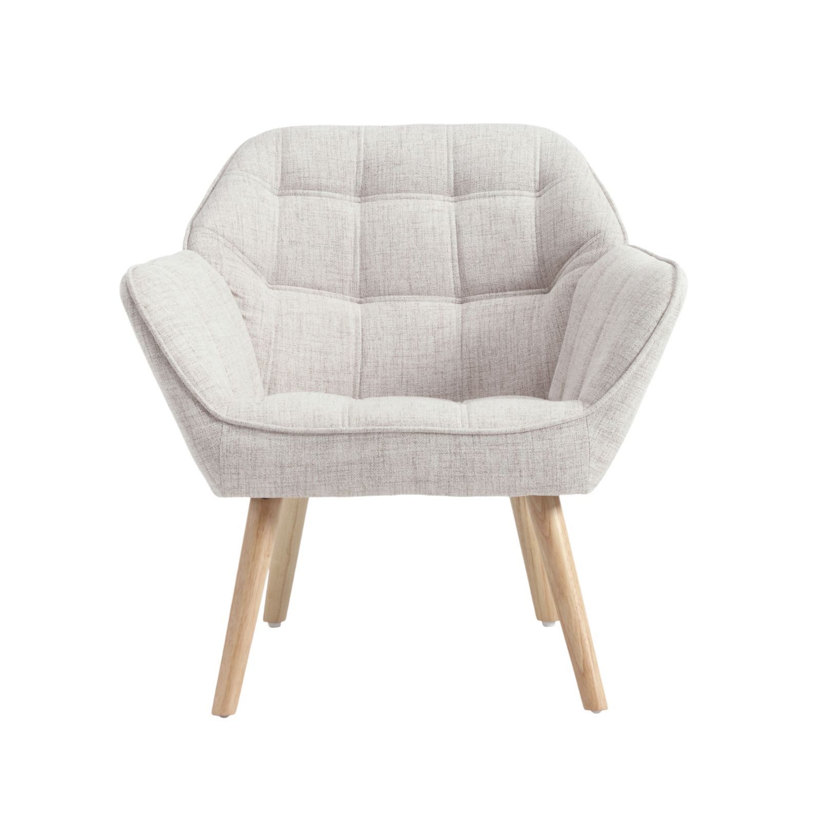 CHAIRUS Sessel Gepolsterter Lehnensessel mit Holzbeinen für Wohn- & Schlafzimmer (1-St), Relaxsessel, Ohrensessel, Freizeitsessel, Polsterstuhl