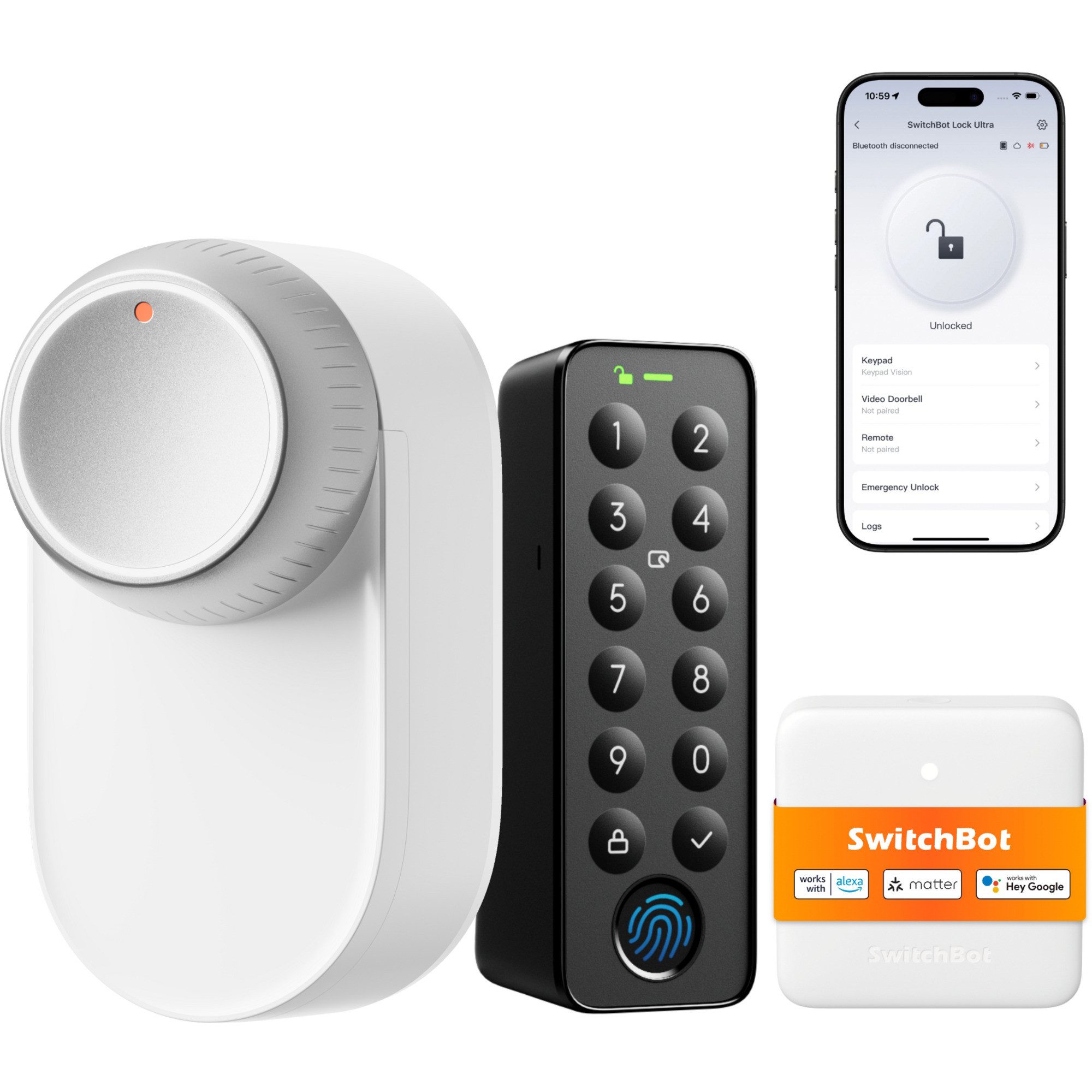 SwitchBot Türschloss-Funksteuerung SwitchBot Ultra Touch Bundle, Set