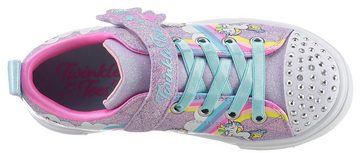 Skechers Kids TWINKLE SPARKS - JUMPIN CLOUDS Sneaker mit Glitzersteinchen, Freizeitschuh, Halbschuh, Schnürschuh