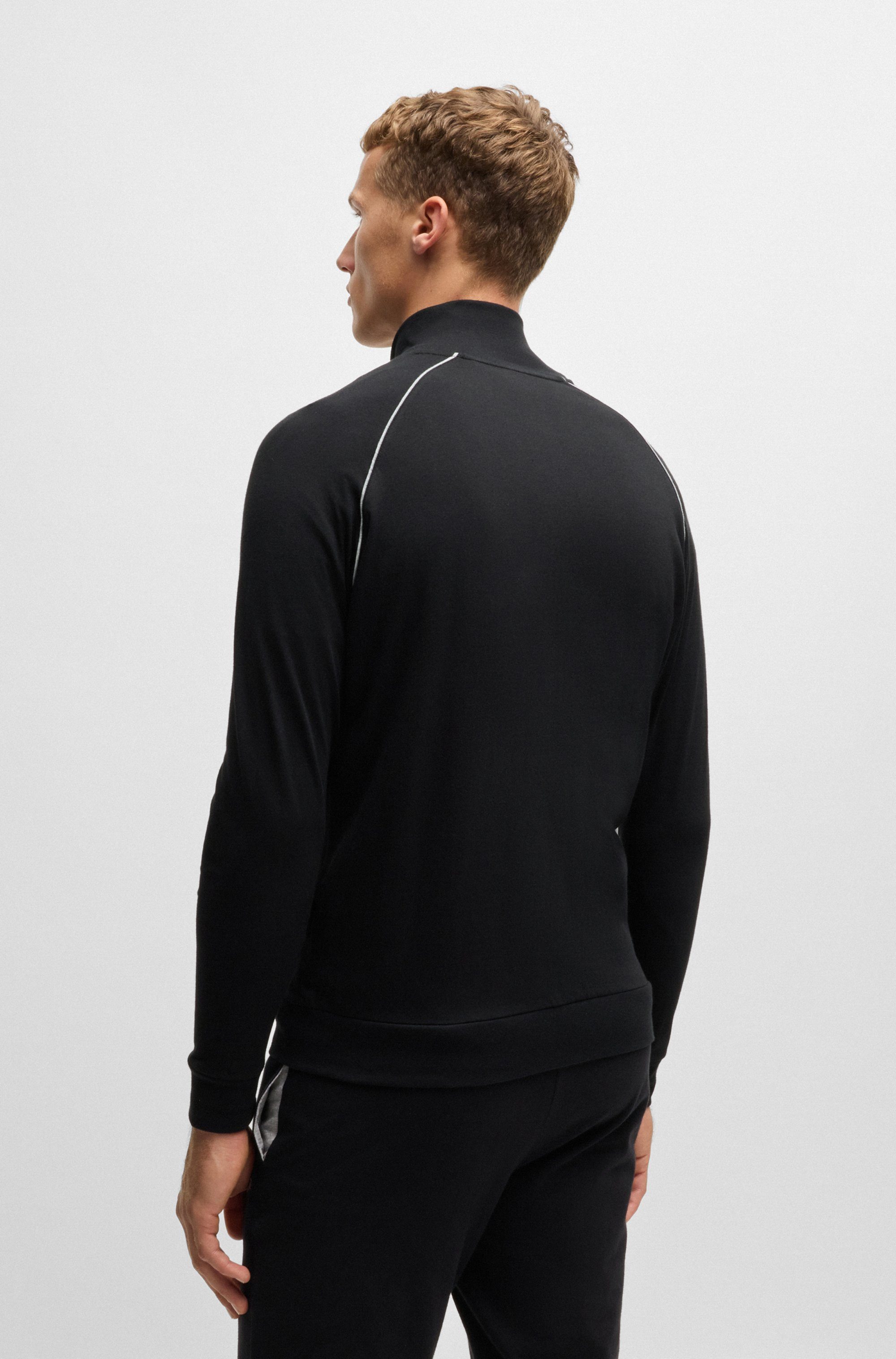 BOSS Sweatjacke Mix&Match Jacket Z mit Kontrastnaht am Ärmel