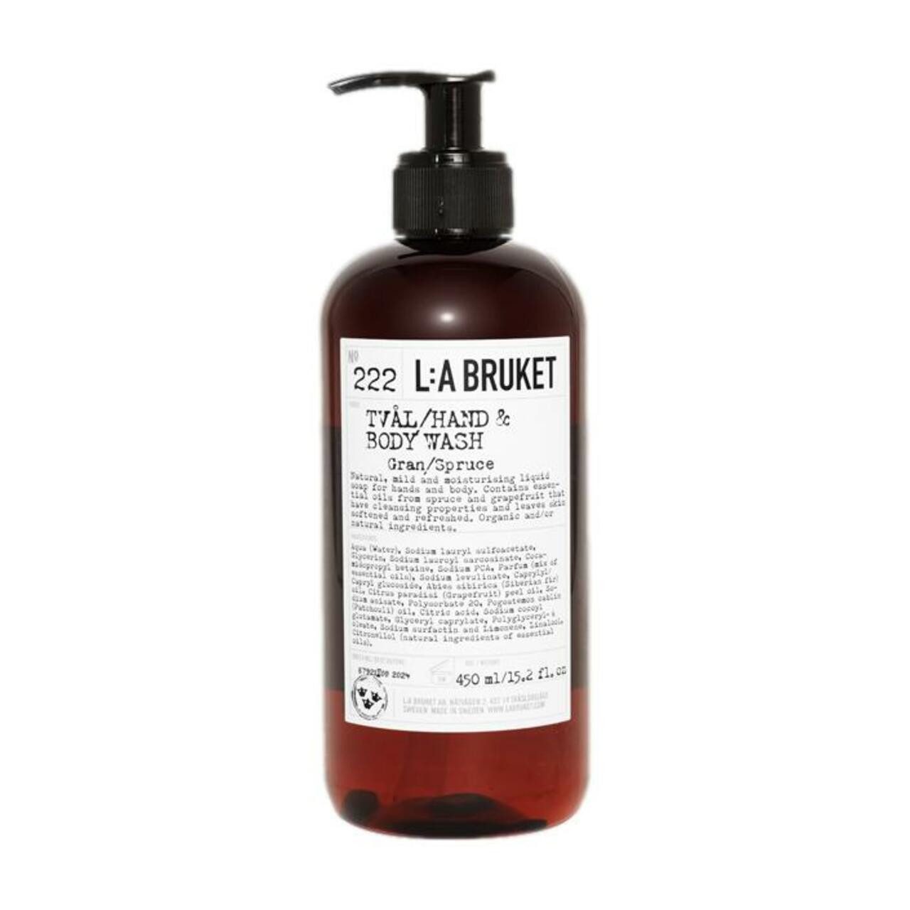 L:A BRUKET Duschgel 222 Hand & Body Wash Spruce