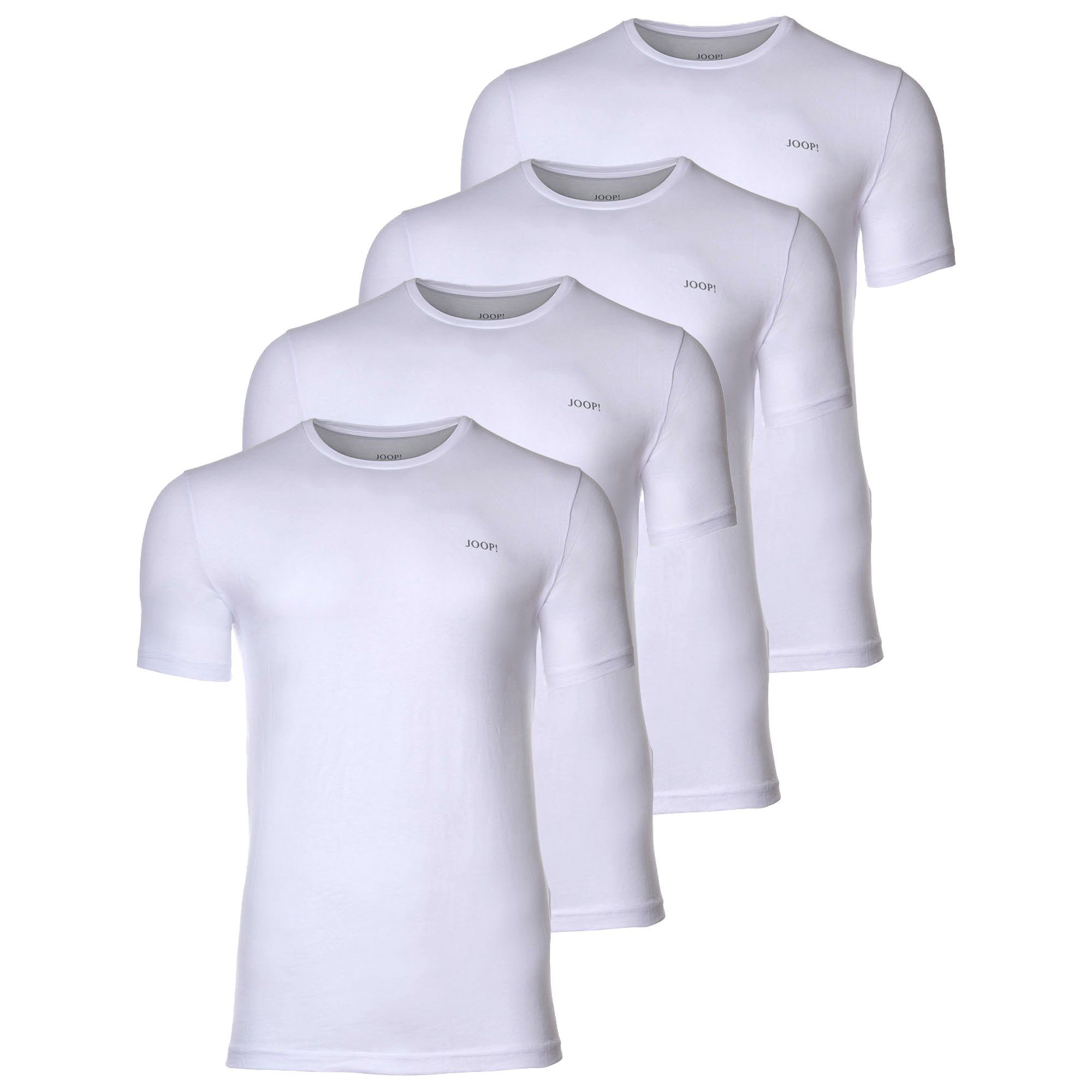 Joop! T-Shirt Herren Unterhemd, 2er Pack - T-Shirt, Rundhals Weiß