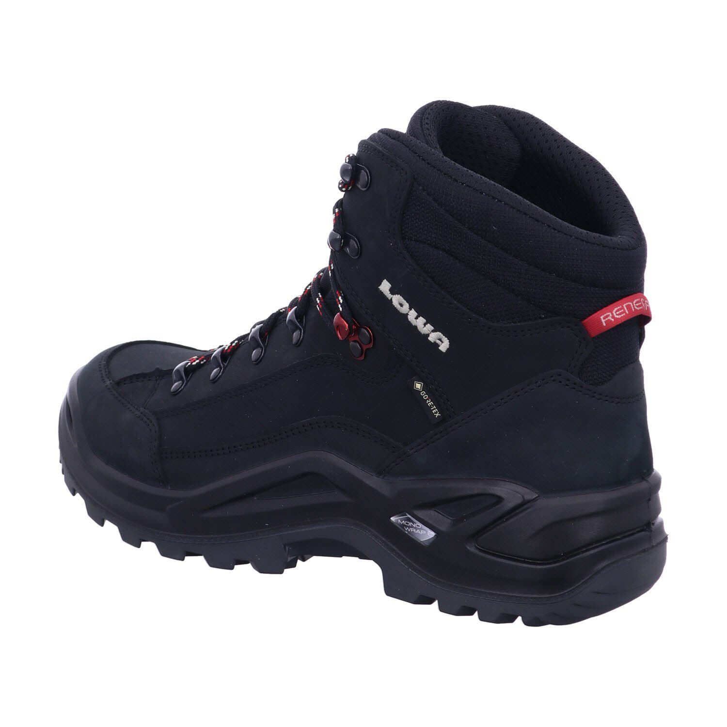 Outdoorschuh schwarz/rubinrot Sohlenkonstruktion mit GTX und MID (1-tlg) Lowa stabiler Schaft- RENEGADE