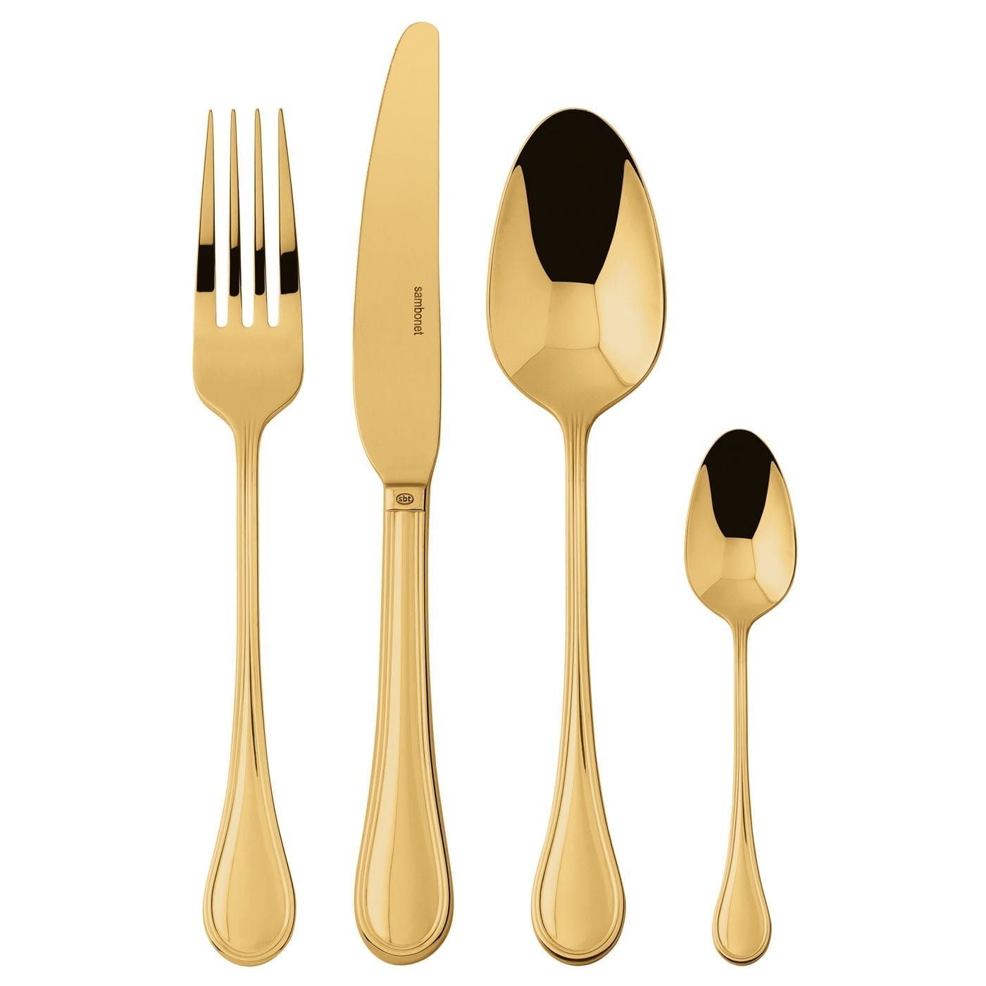 BesteckSet Royal Edelstahl/PVD Gold Besteck 24tlg.Vh.