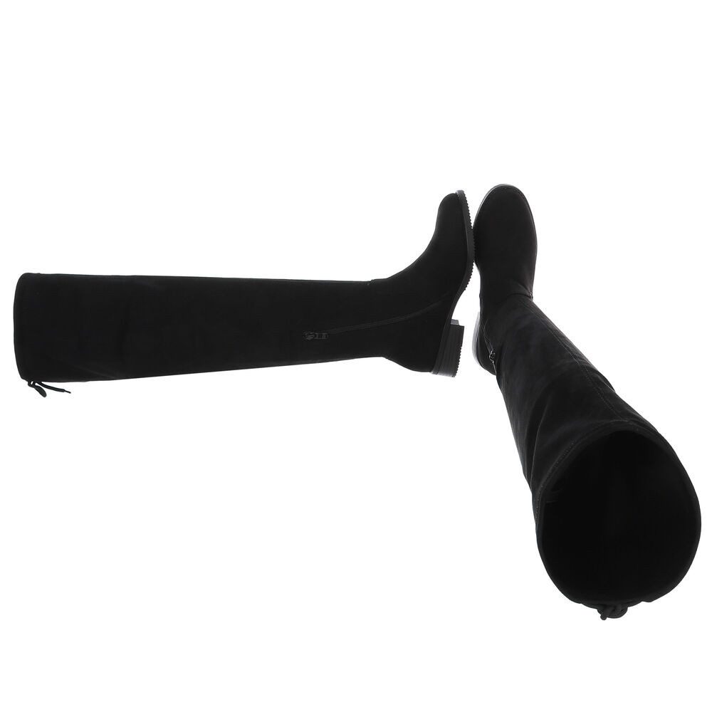 Ital-Design Elegante Overknee-Stiefel mit Schnürung für Damen Stiefel (9079 günstig online kaufen