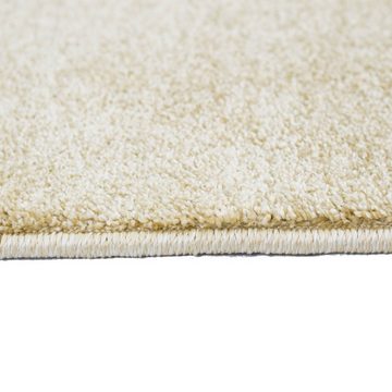 Teppich Designer Teppich Garderobe Diele Flur Wohnzimmer warmes Unidesign goldfarben, Teppich-Traum, rechteckig, Höhe: 17 mm