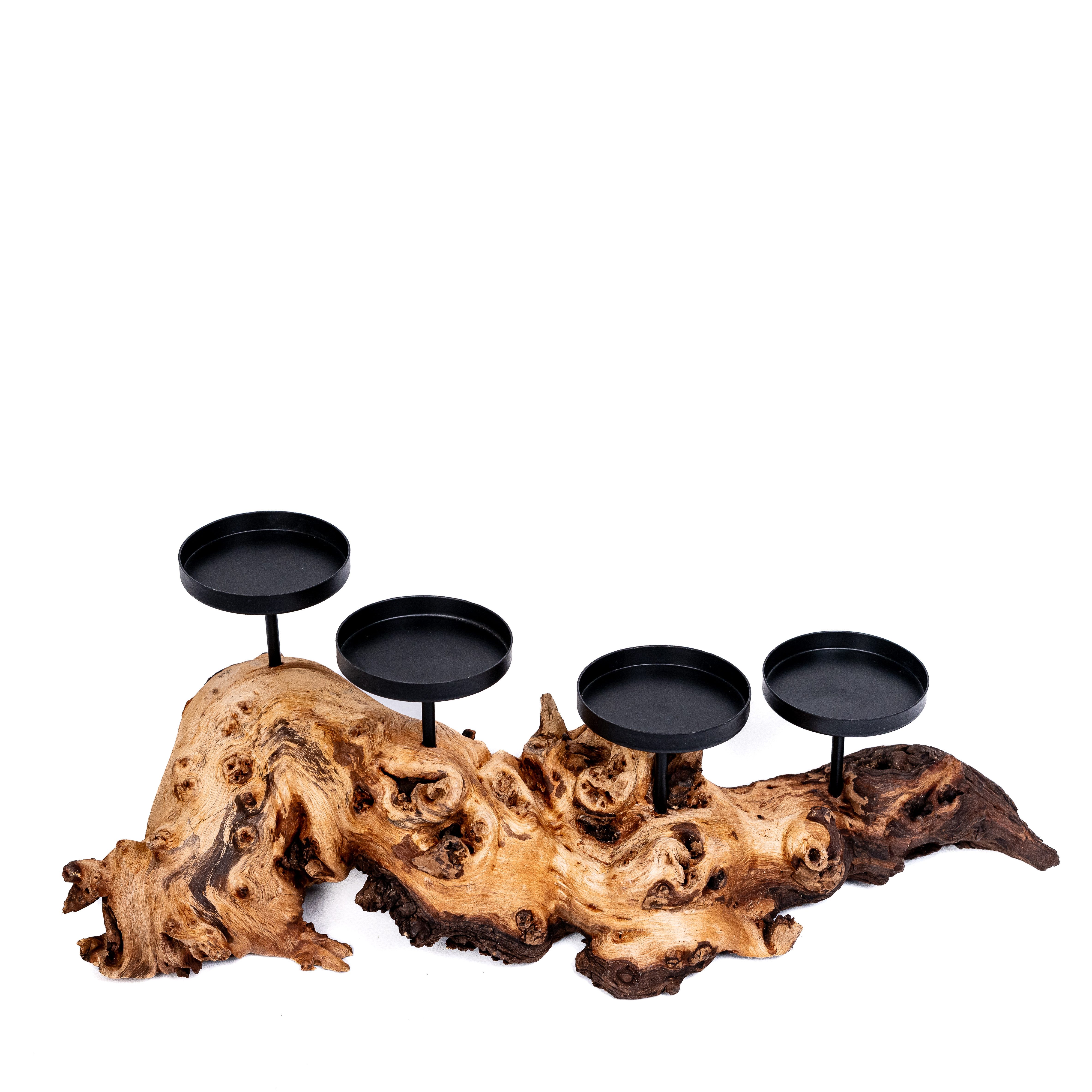 Deggelbam Kerzenhalter Kerzenwurzel - Kerzenhalter auf Echtholzwurzel 1er u günstig online kaufen