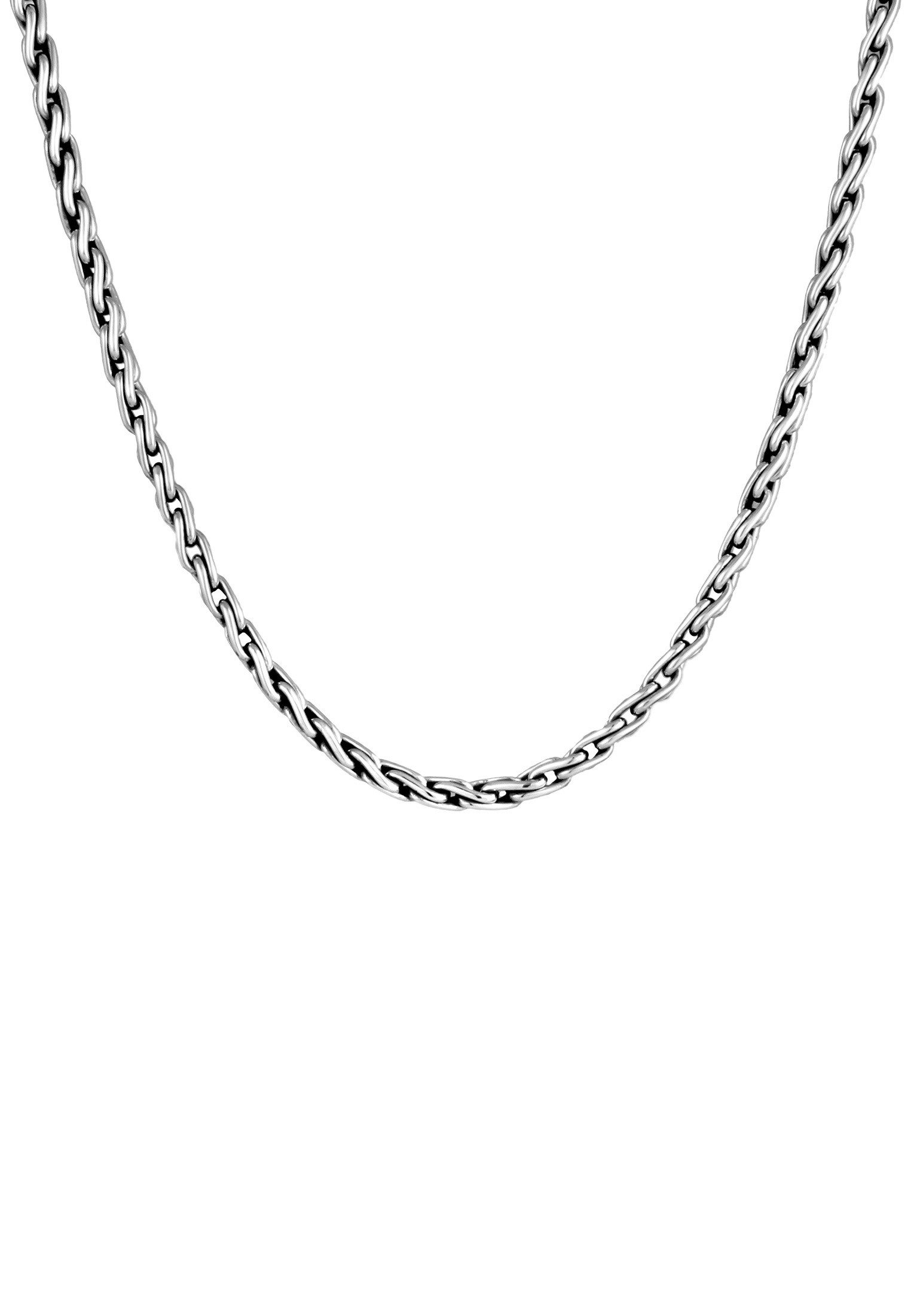 Kuzzoi Silberkette Herren Glieder Zopfkette Oxidiert 925 Silber