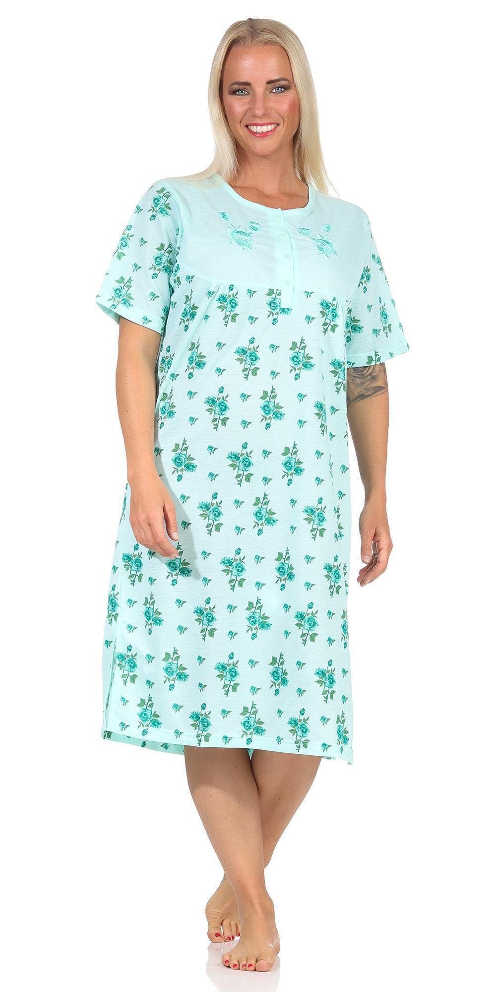 EloModa Nachthemd »Damen Nachthemd Sleepshirt Nachtwäsche Rosen, M L«  (1-tlg) online kaufen | OTTO