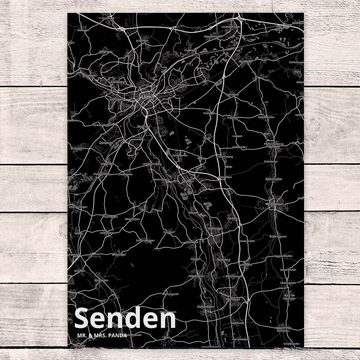 Mr. & Mrs. Panda Postkarte Senden - Geschenk, Stadt Dorf Karte Landkarte Map Stadtplan, Dankeska