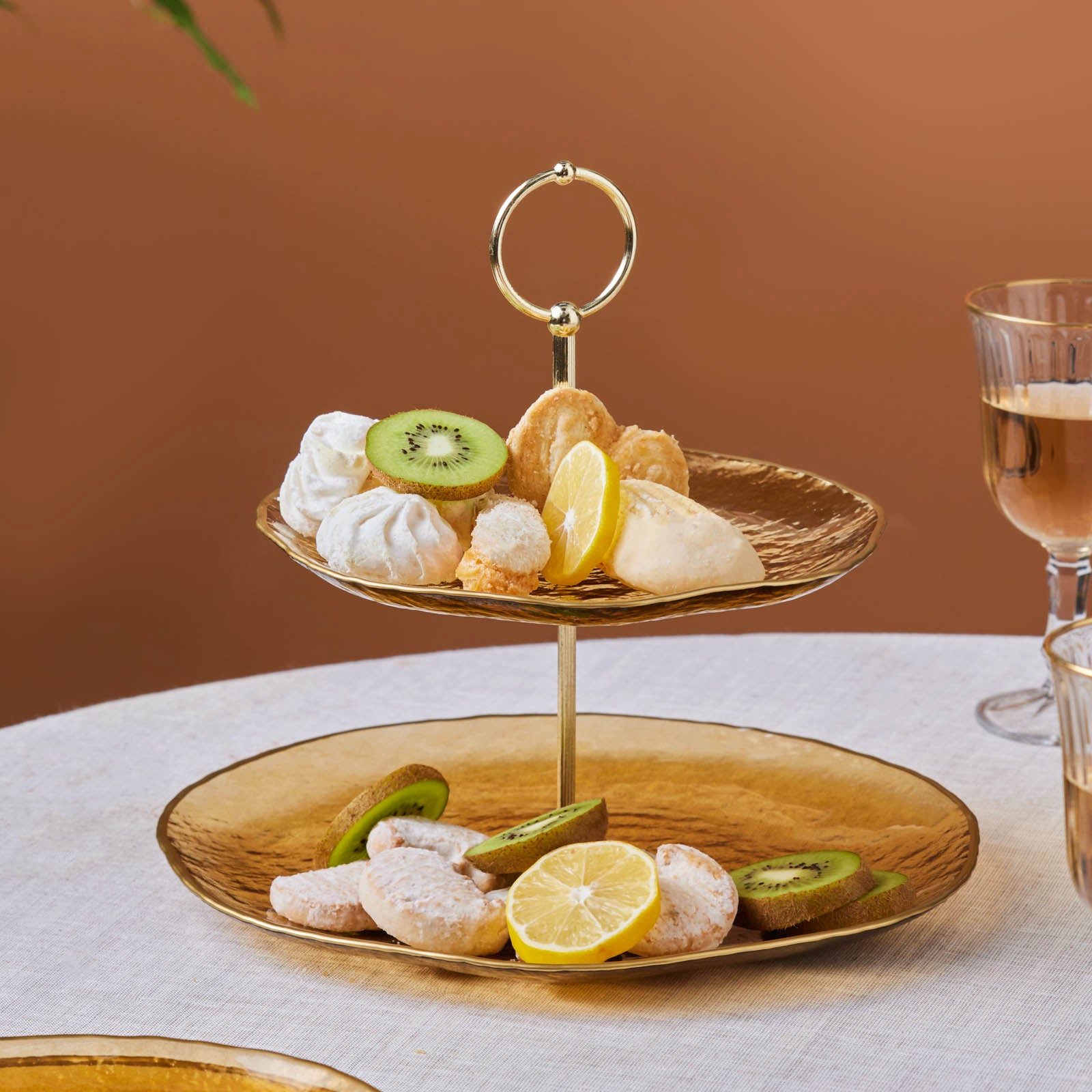 Kuchenteller Karaca Dune 7-teiliges Dessertset Dessertteller Tafelservice Tellerset