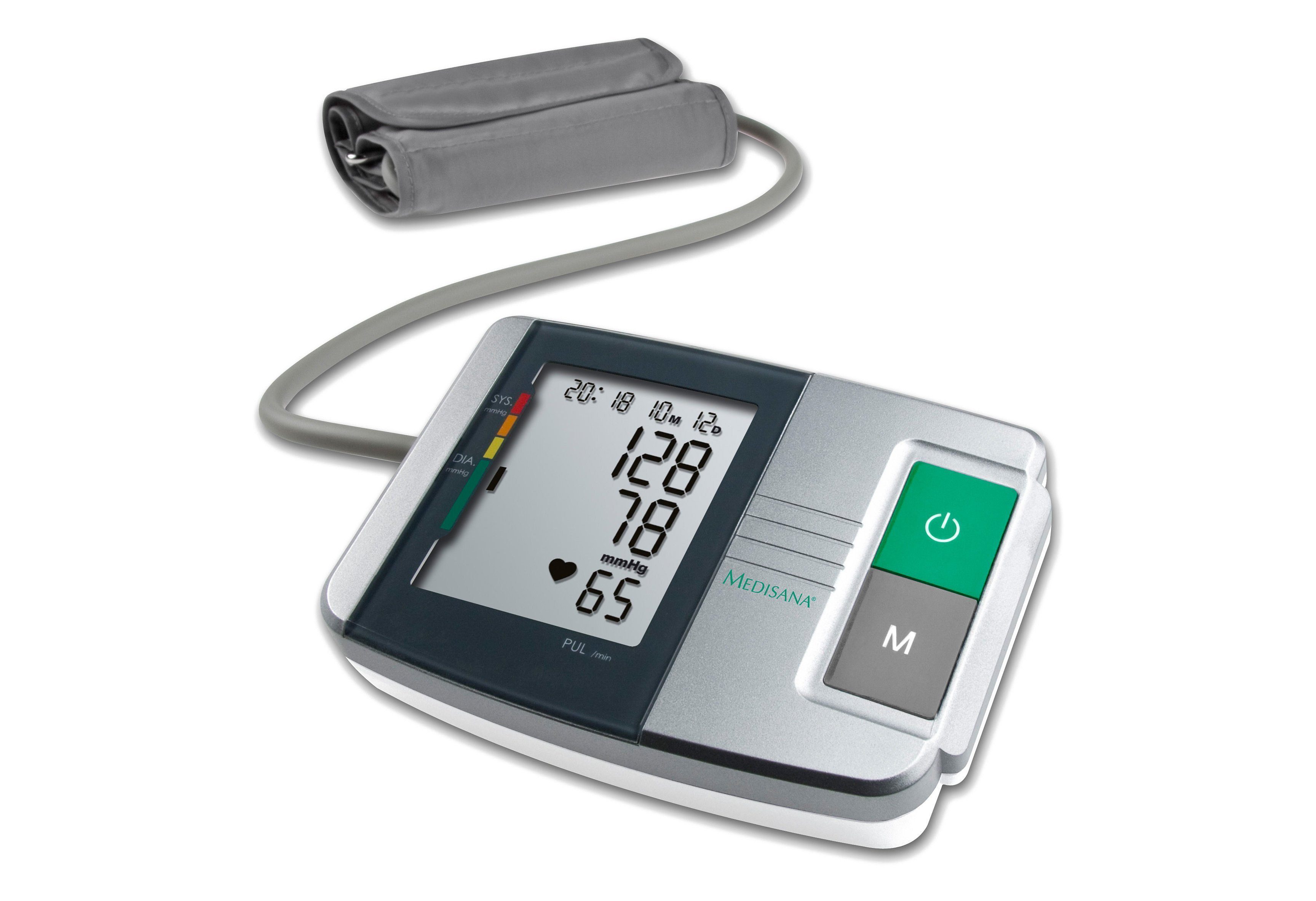 Medisana Oberarm-Blutdruckmessgerät MTS 51152, Ampel - Farbskala, Besonders  großes, leicht ablesbares Display