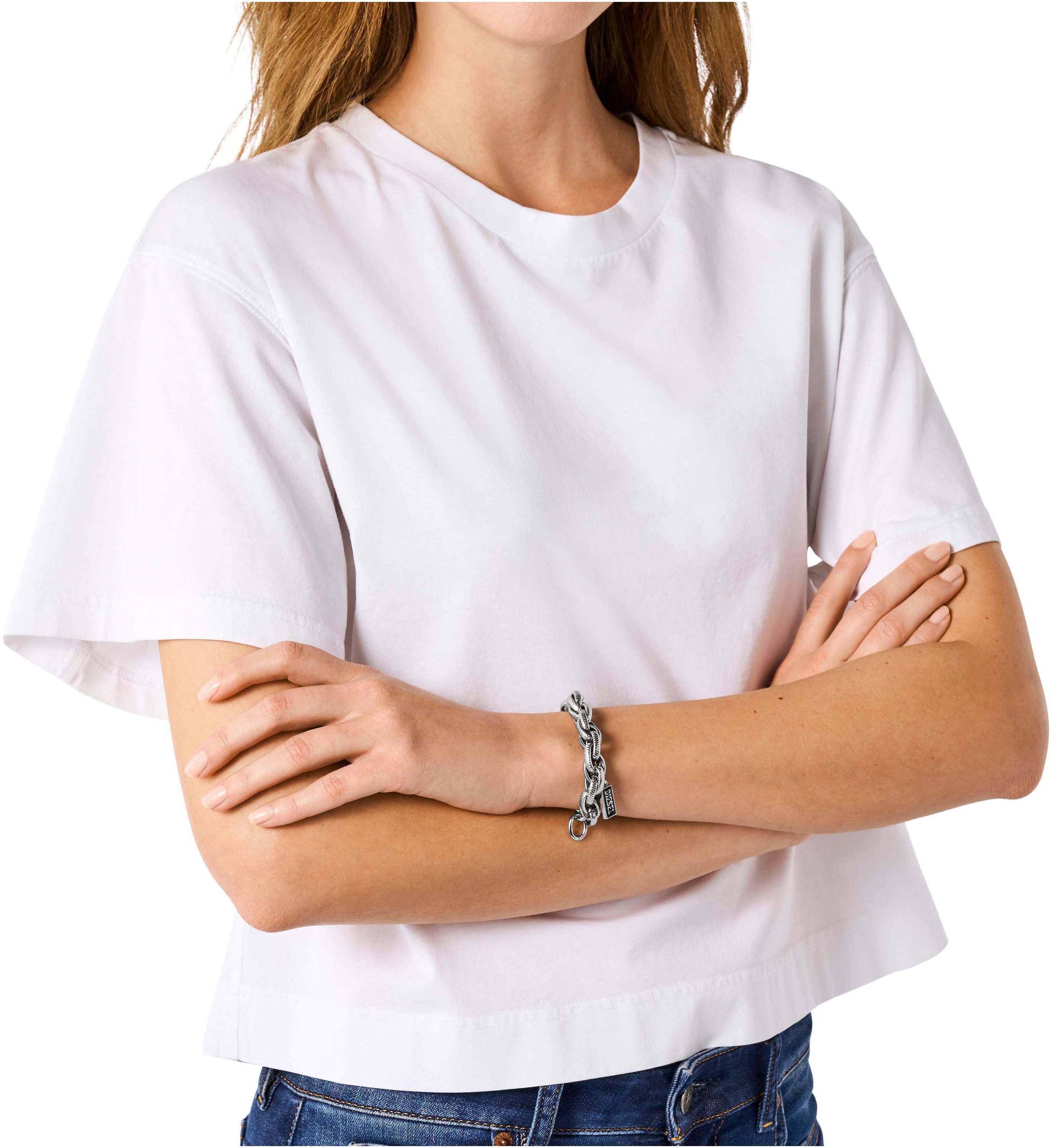 Diesel Armband Schmuck Geschenk Edelstahl Armschmuck Gliederarmband, mit Achat