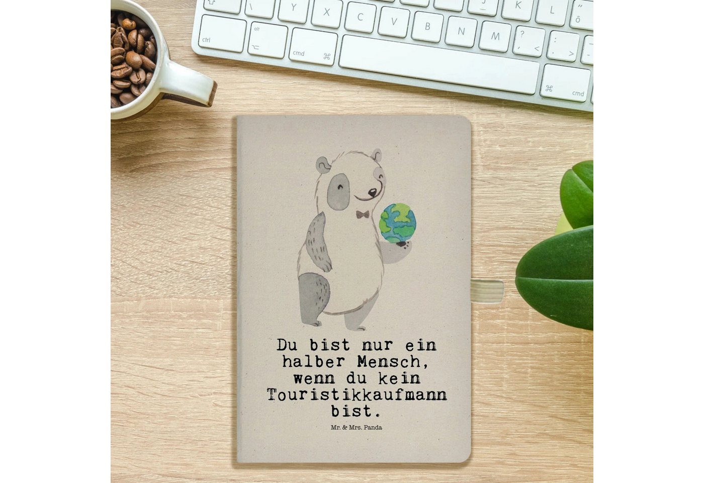 Thumbnail - Mr. & Mrs. Panda Notizbuch Touristikkaufmann Herz - Transparent - Geschenk, Beruf, A5 Notizbuch Mr. & Mrs. Panda, Umwelt...