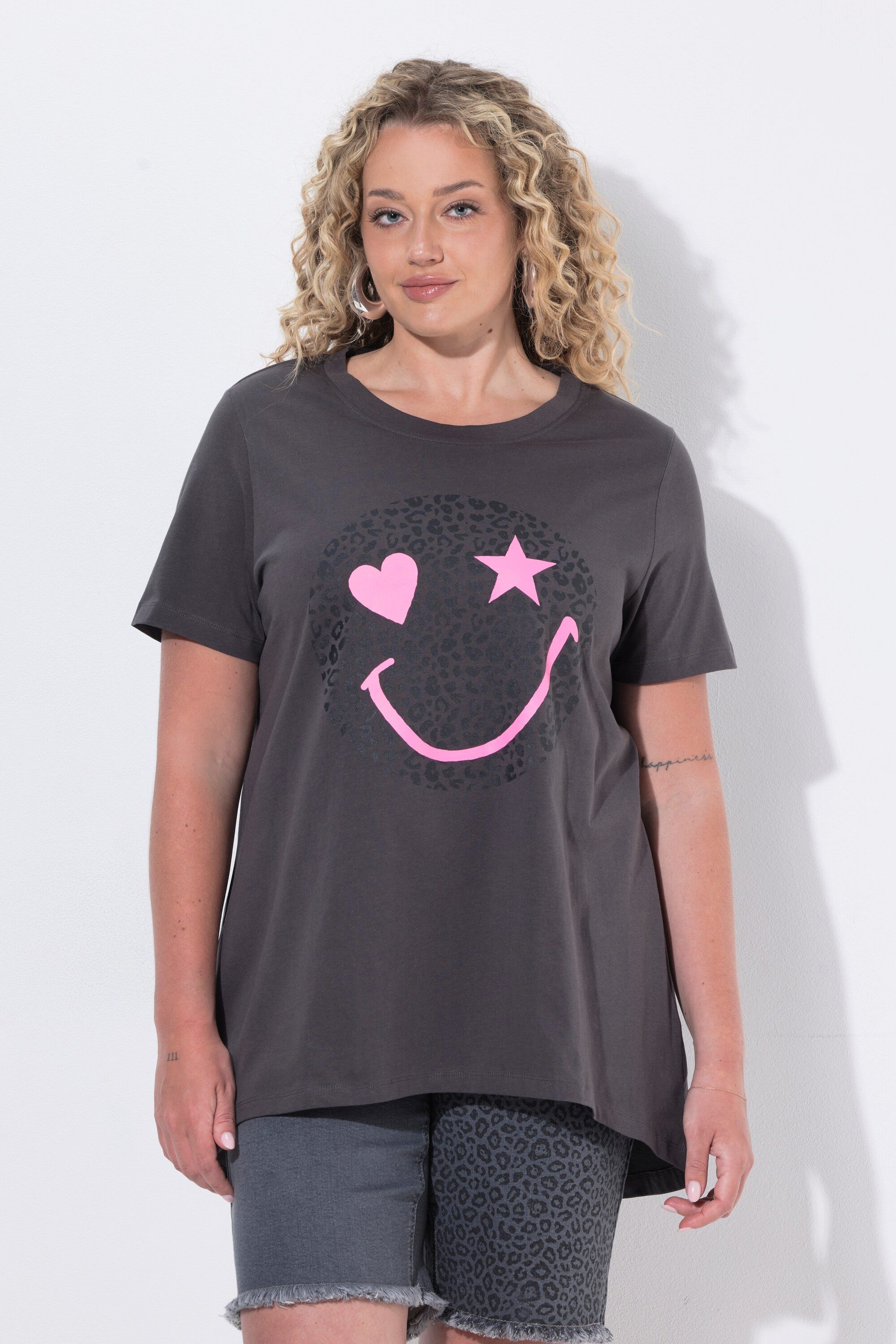 T-Shirt T-Shirt A-Linie Leo/Neon Smiley