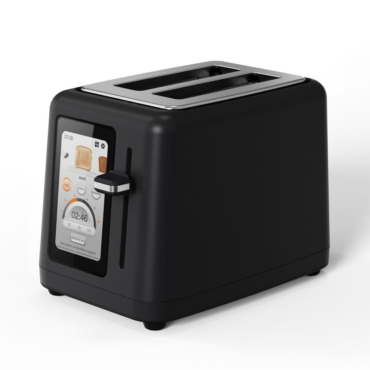 AECO Тостеры toastlab ELITE Touch LCD Display, Zwei extra große Toastschlitze, für verschiedene Brotsorten, 850 W, Bräunungsstufen