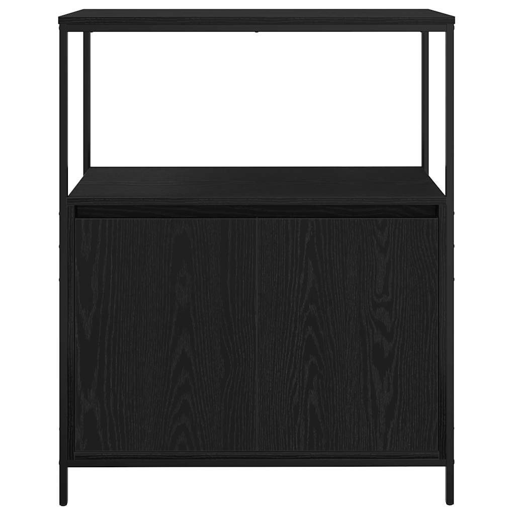 vidaXL Badezimmerspiegelschrank Badschrank mit Regalen Schwarz Eichen-Optik 76,5x35x95 cm (1-St) – Bild 5 von 5