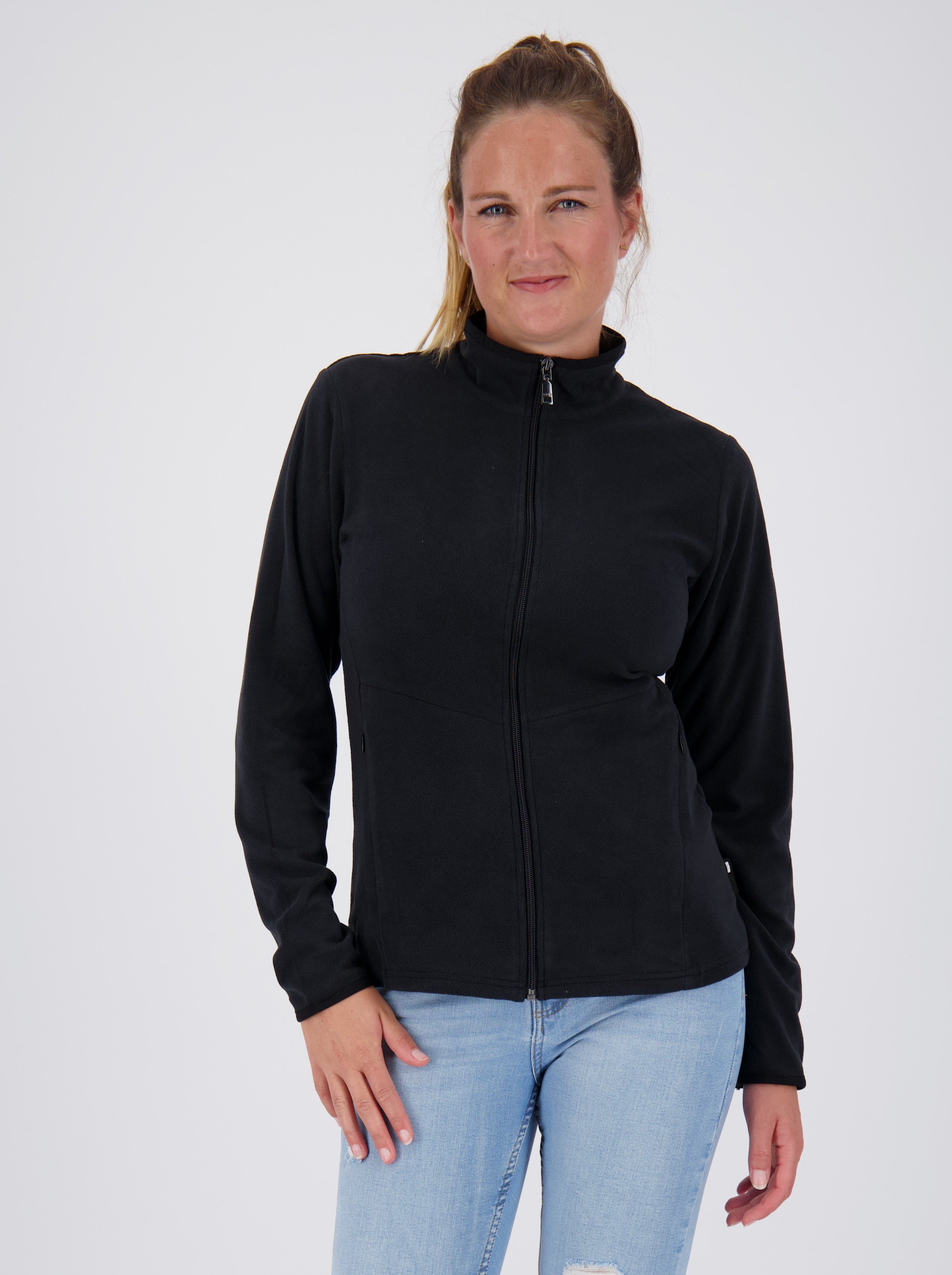 II Optik WOMEN Active weiche Fleecejacke DECORAH schwarz traditioneller DEPROC in Fleecejacke