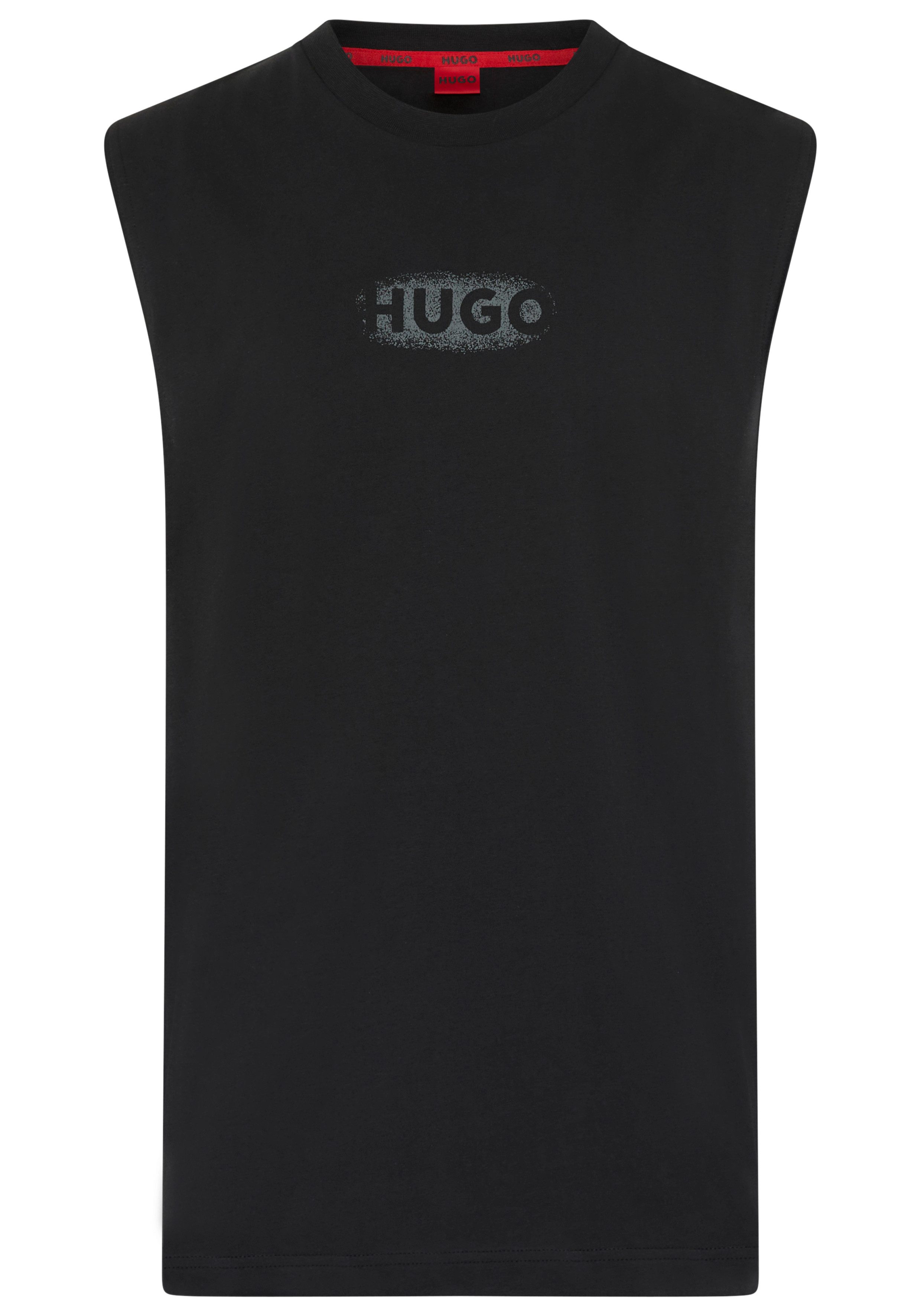 HUGO Tanktop aus Baumwoll-Jersey mit Logo-Print günstig online kaufen