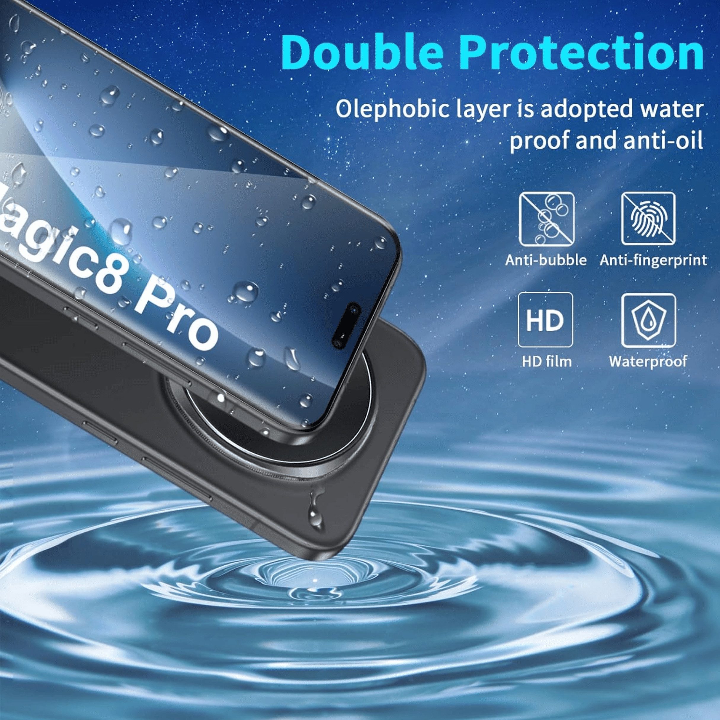 SmartUP Displayschutzglas 2X Schutzglas für Honor Magic 8 Pro Display Kamera Panzerfolie Full 3D für Honor Magic 8 Pro, 4 Stück, Rundumschutz, passgenaue Verarb – Bild 3 von 5