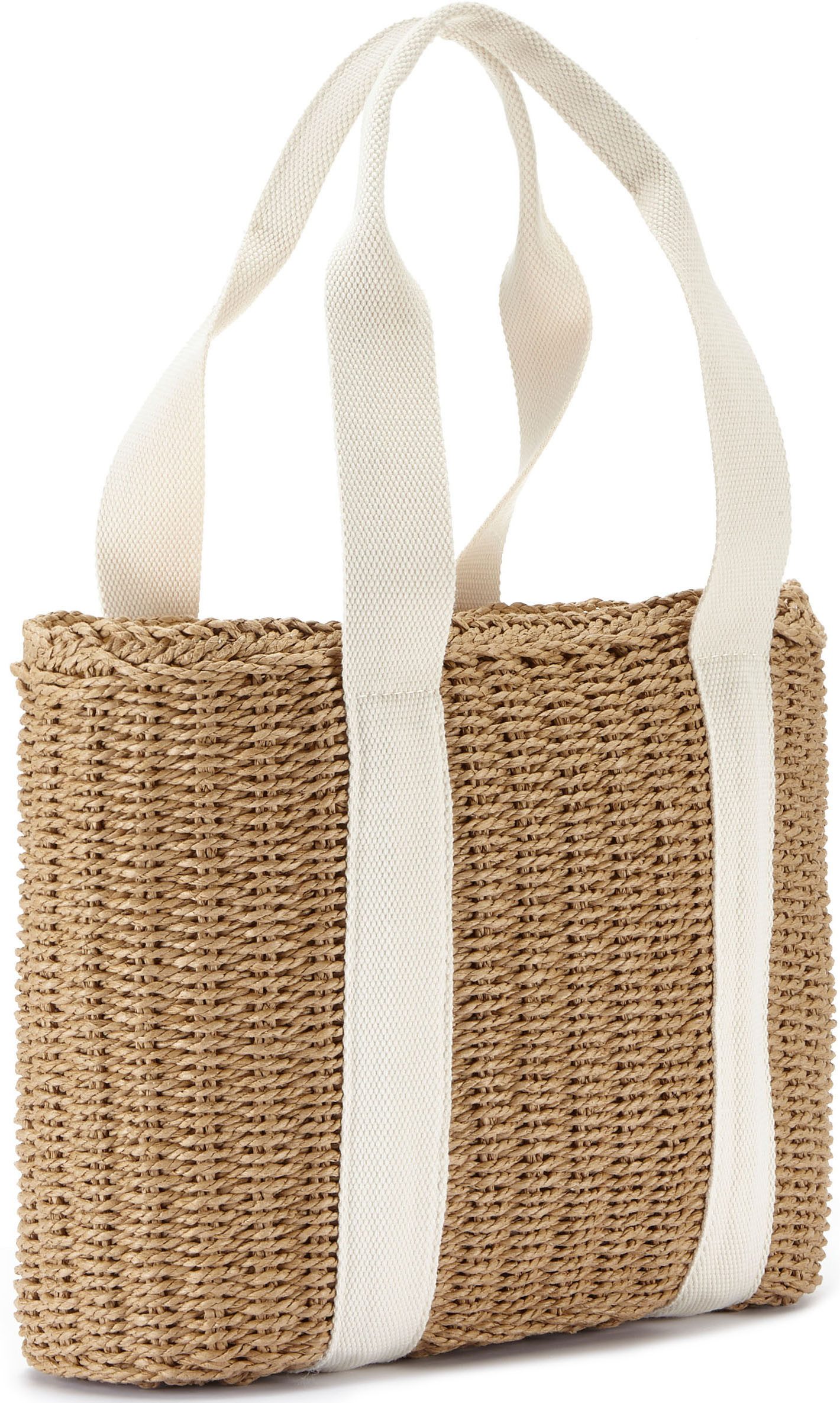 Vivance Shopper Strandtasche, Schultertasche,Korbtasche,Tragetasche,Bast-Optik VEGAN