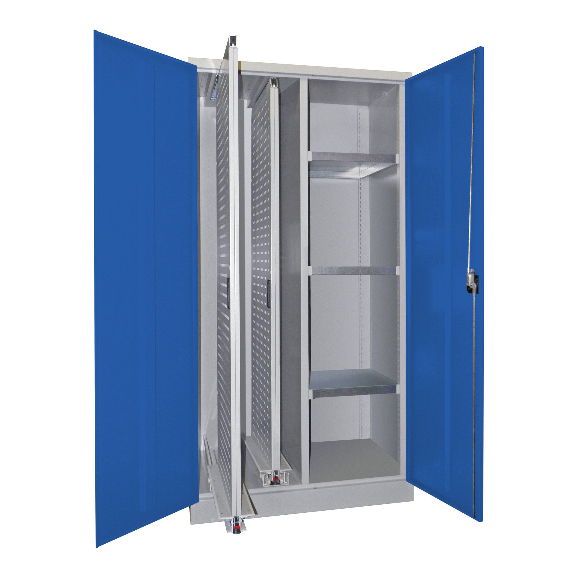 Pavoy Regal Pavoy Stahl-Vertikalauszugsschrank, Trennwand, 2 Auszüge, 3 Böden, RA