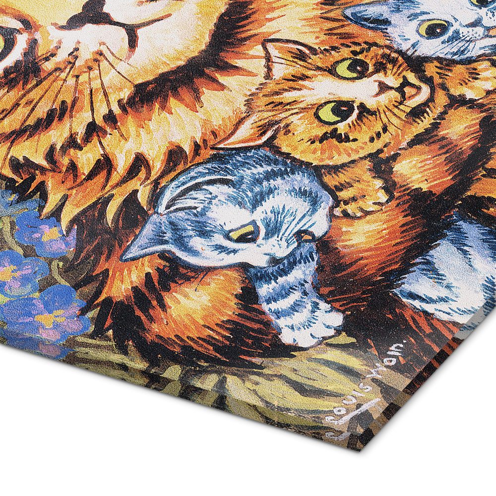 Posterlounge Wandbild Eine Katze mit ihren Kätzchen, Louis Wain, erhältlich als Poster, Leinwandbild, Wandsticker oder Acrylglasbild