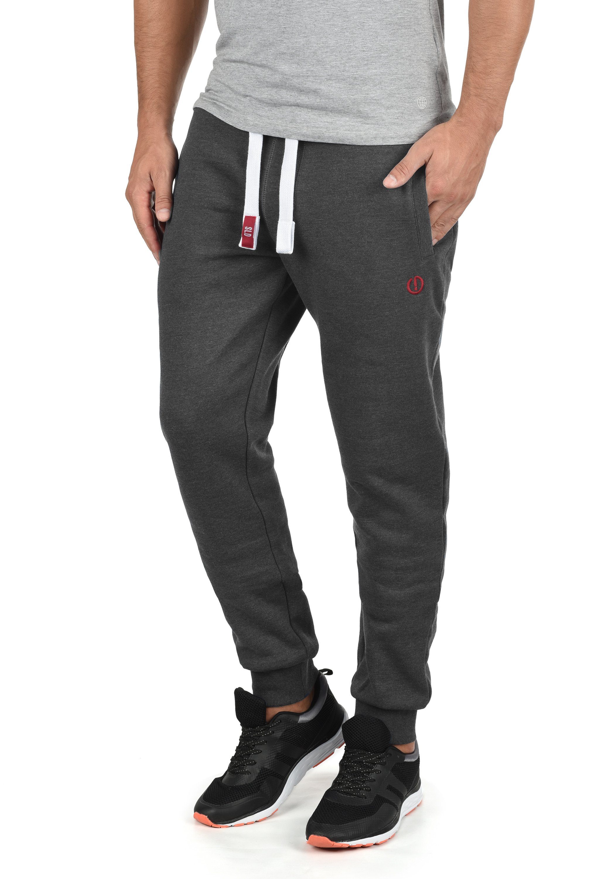 Hose Jogginghose mit Med Details SDBenn (8254) lange Pant !Solid Grey kontrastfarbenenen