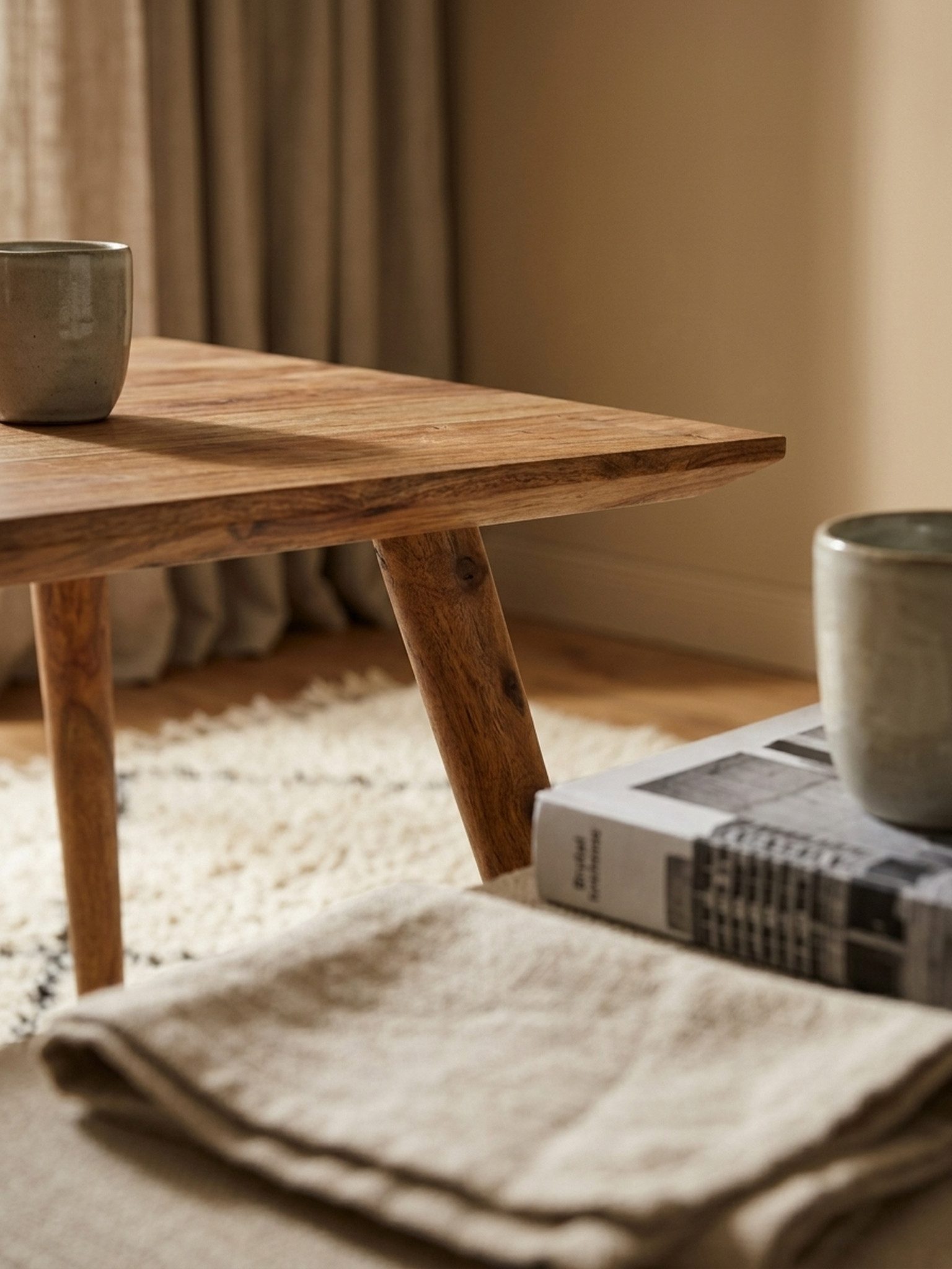 KADIMA DESIGN Esstisch Retro Landhausstil Esszimmertisch, Handgefertigt, mit Maserungen – Bild 5 von 5