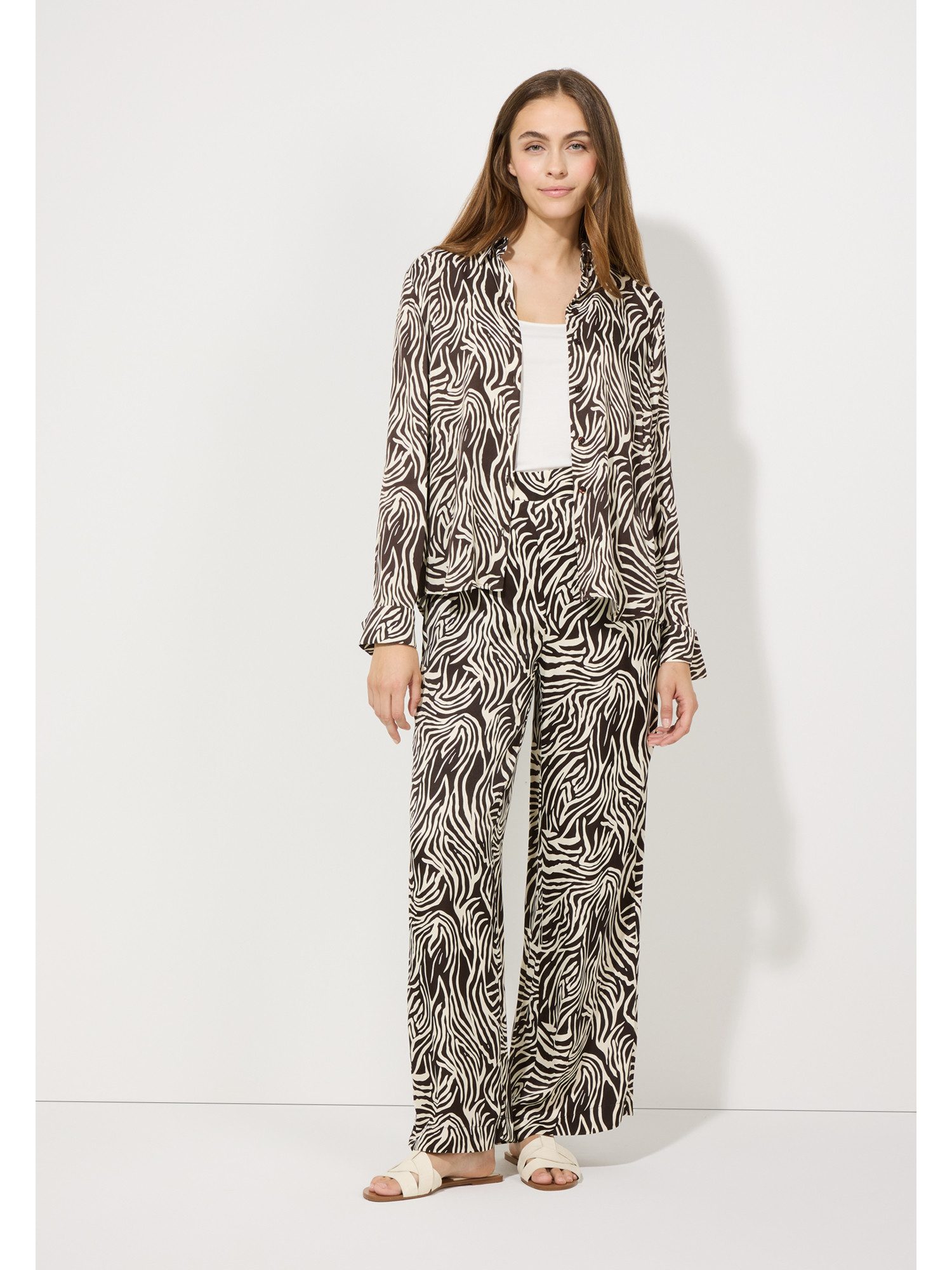 MORE&MORE Langarmbluse fließende Langarmbluse günstig online kaufen