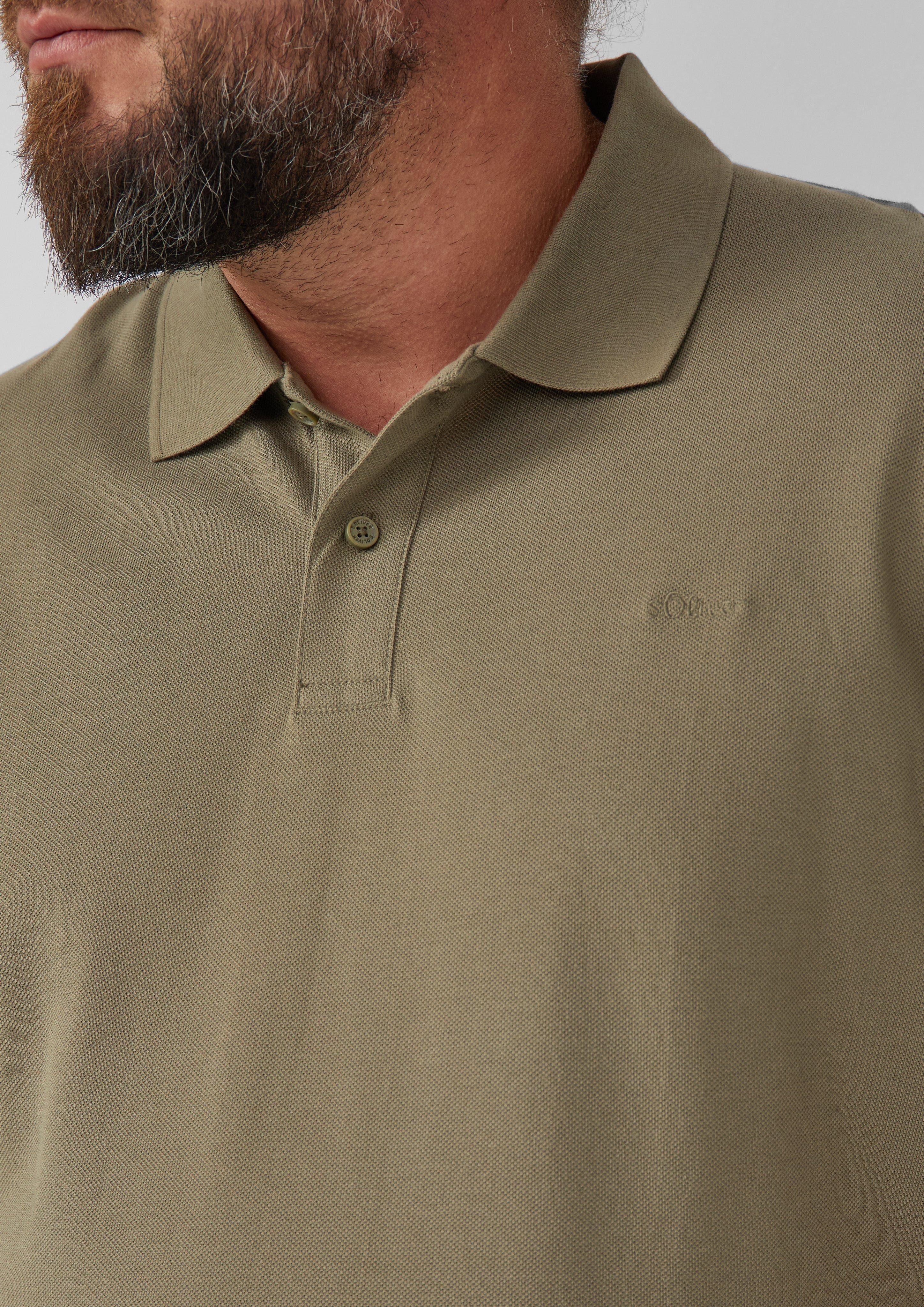 s.Oliver Kurzarmshirt Poloshirt aus Baumwollpiqué günstig online kaufen